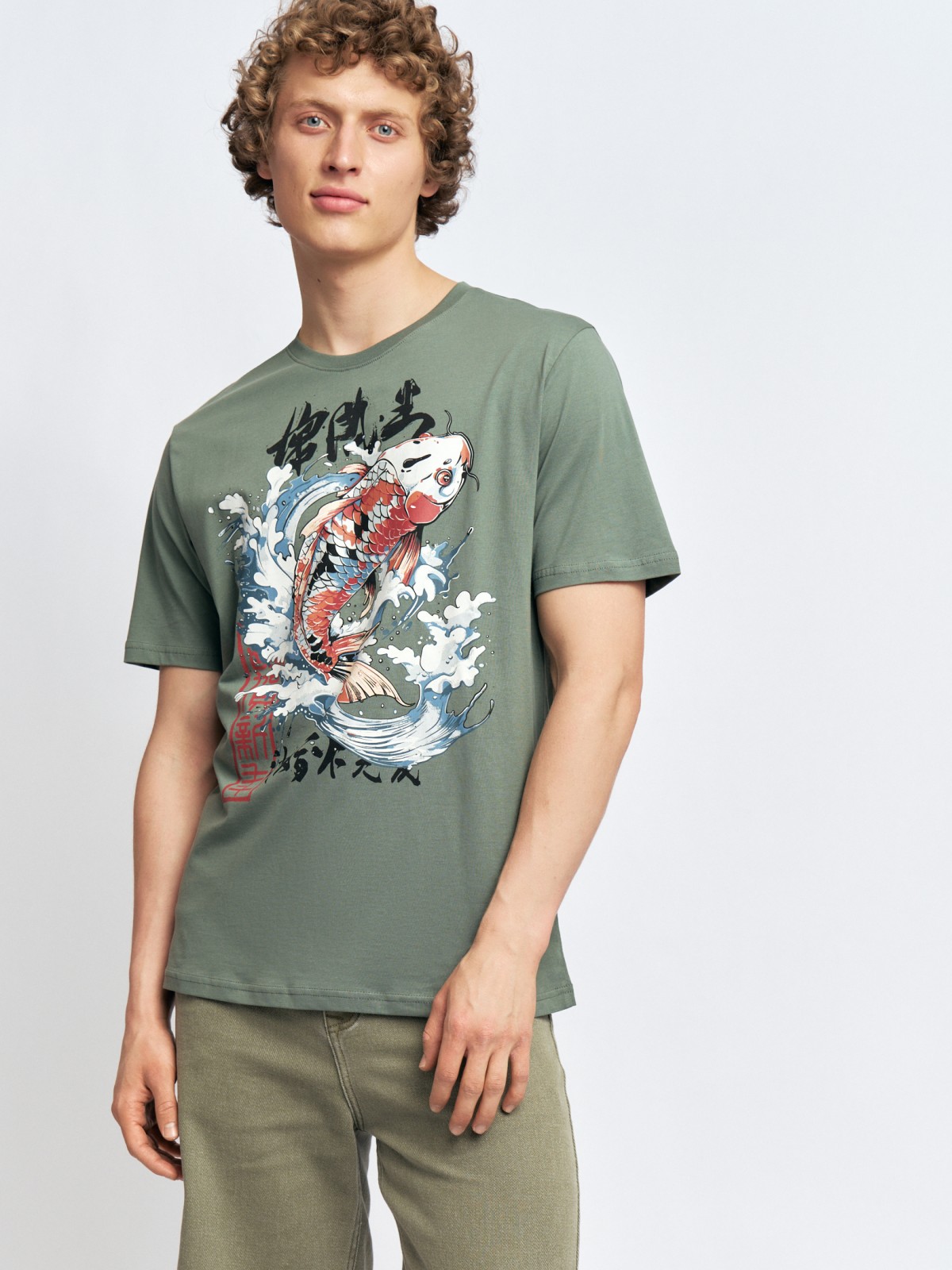 Футболка из хлопка с принтом