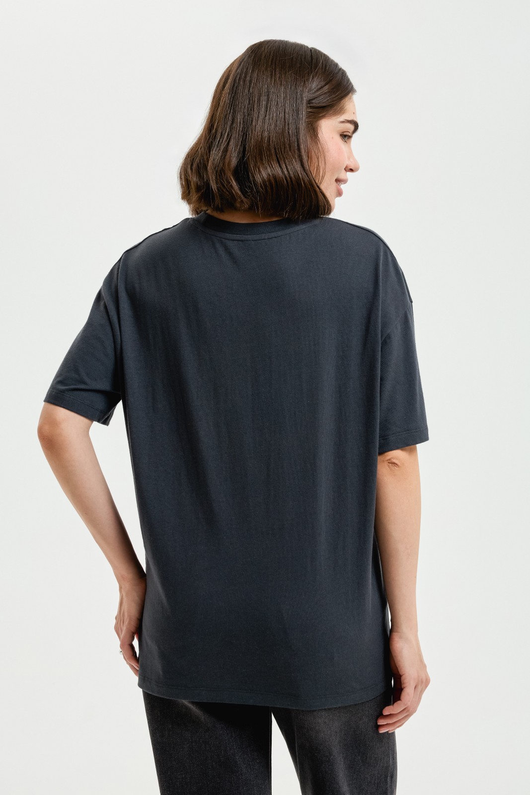 Футболка оверсайз из хлопка с принтом