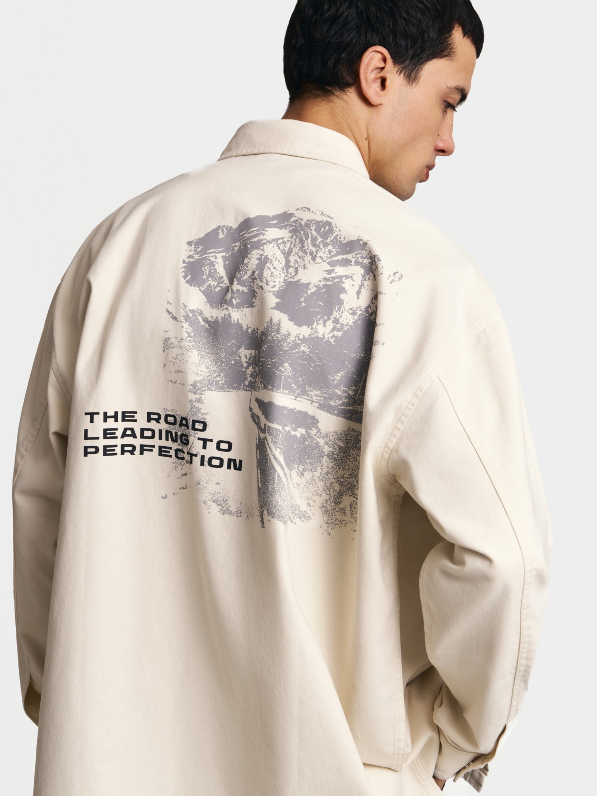 Куртка-рубашка из хлопка с принтом