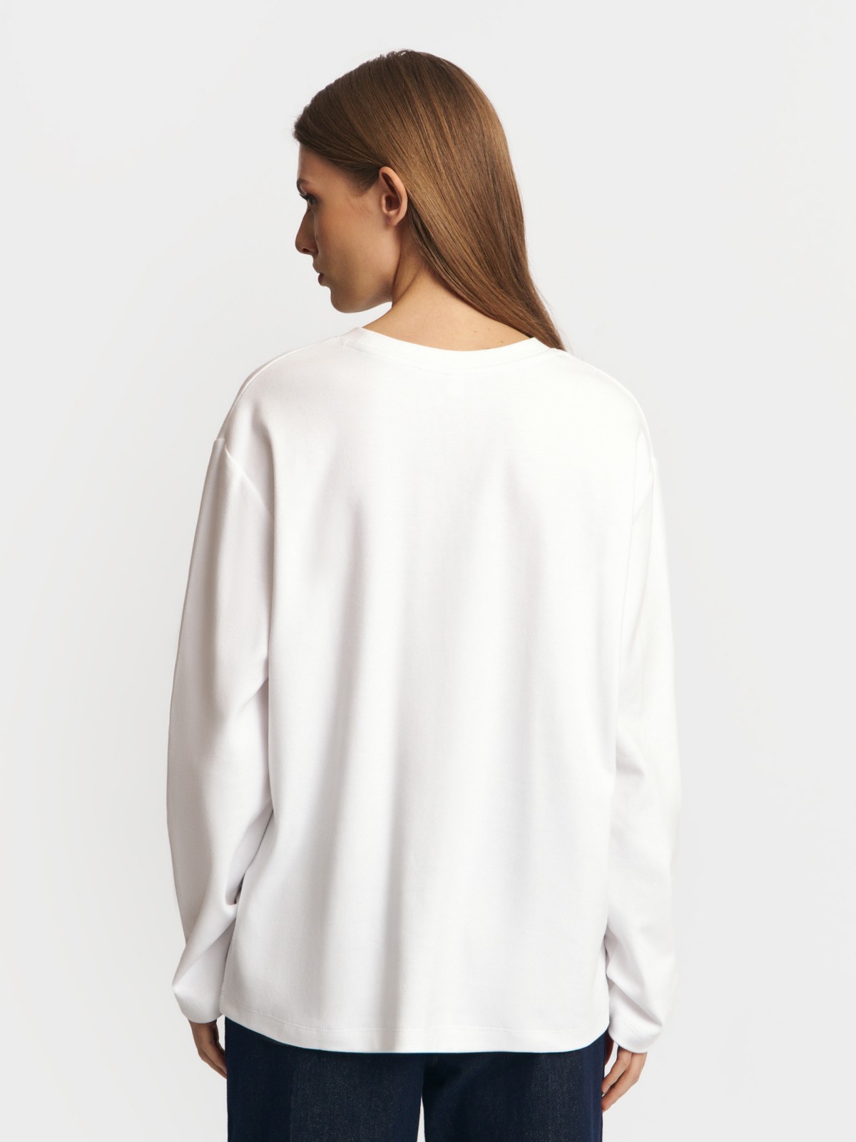 Трикотажный лонгслив из хлопка