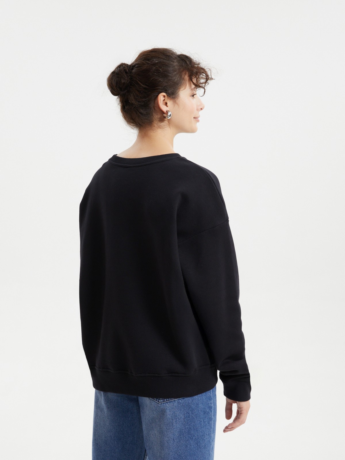 Однотонный трикотажный свитшот