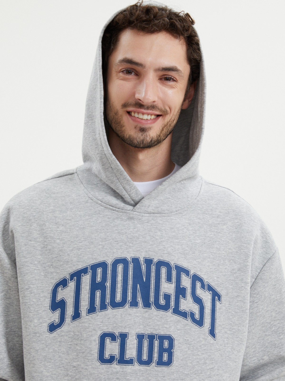 Худи с капюшоном и принтом