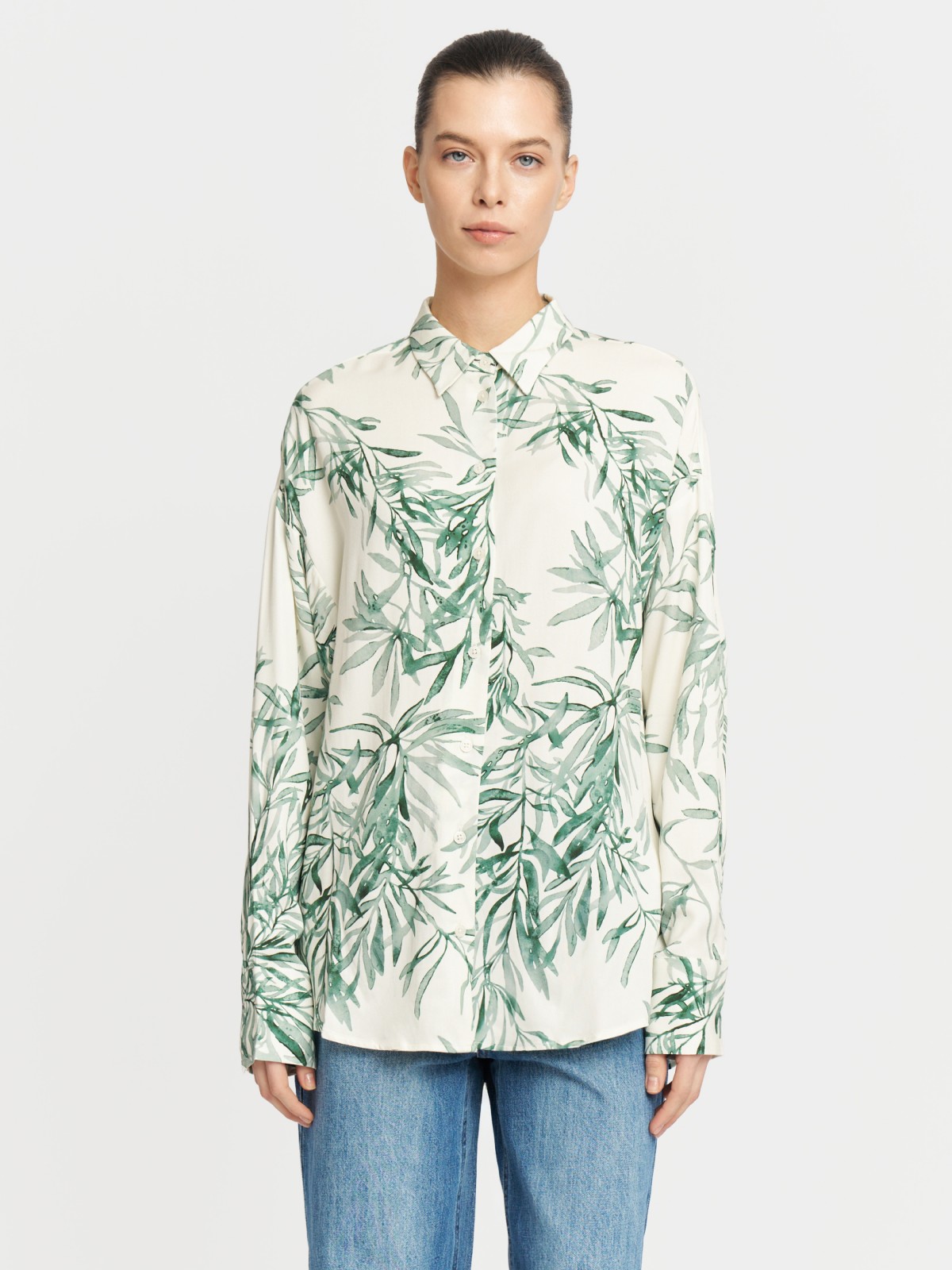 Рубашка из вискозы с принтом