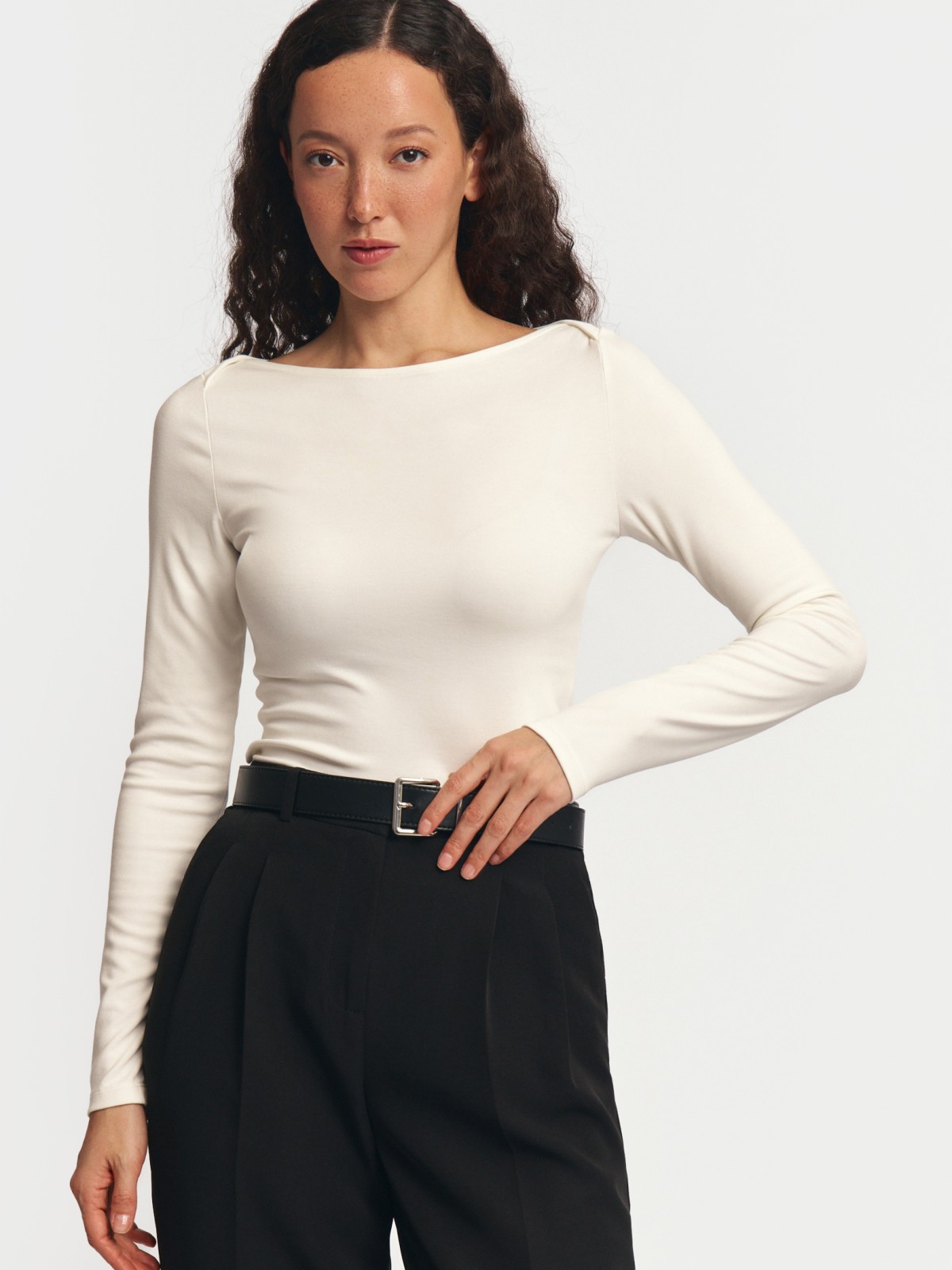 Трикотажный лонгслив из вискозы