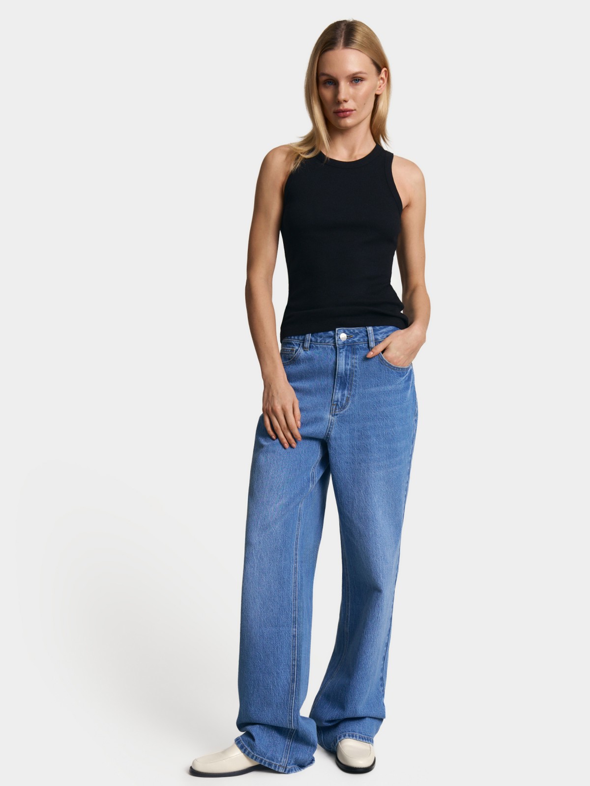 Майка из хлопка без рукавов