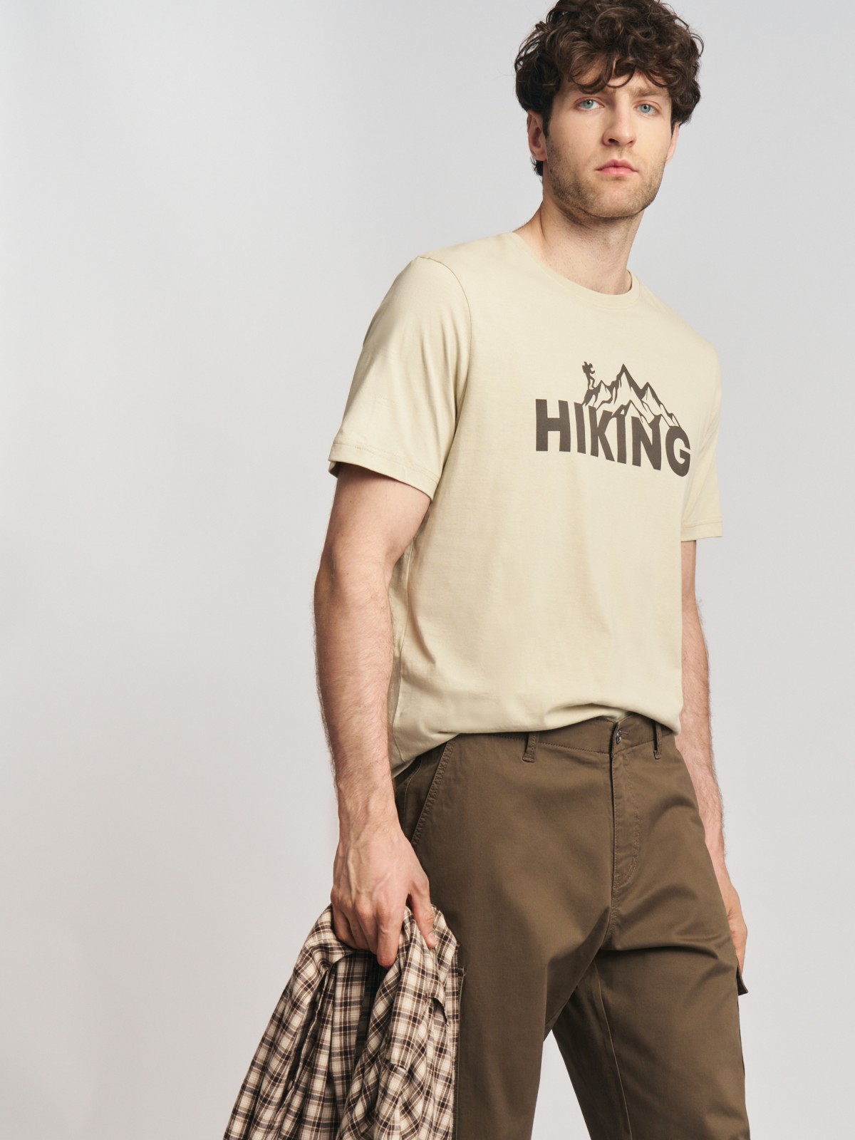 Футболка из хлопка с принтом-надписью