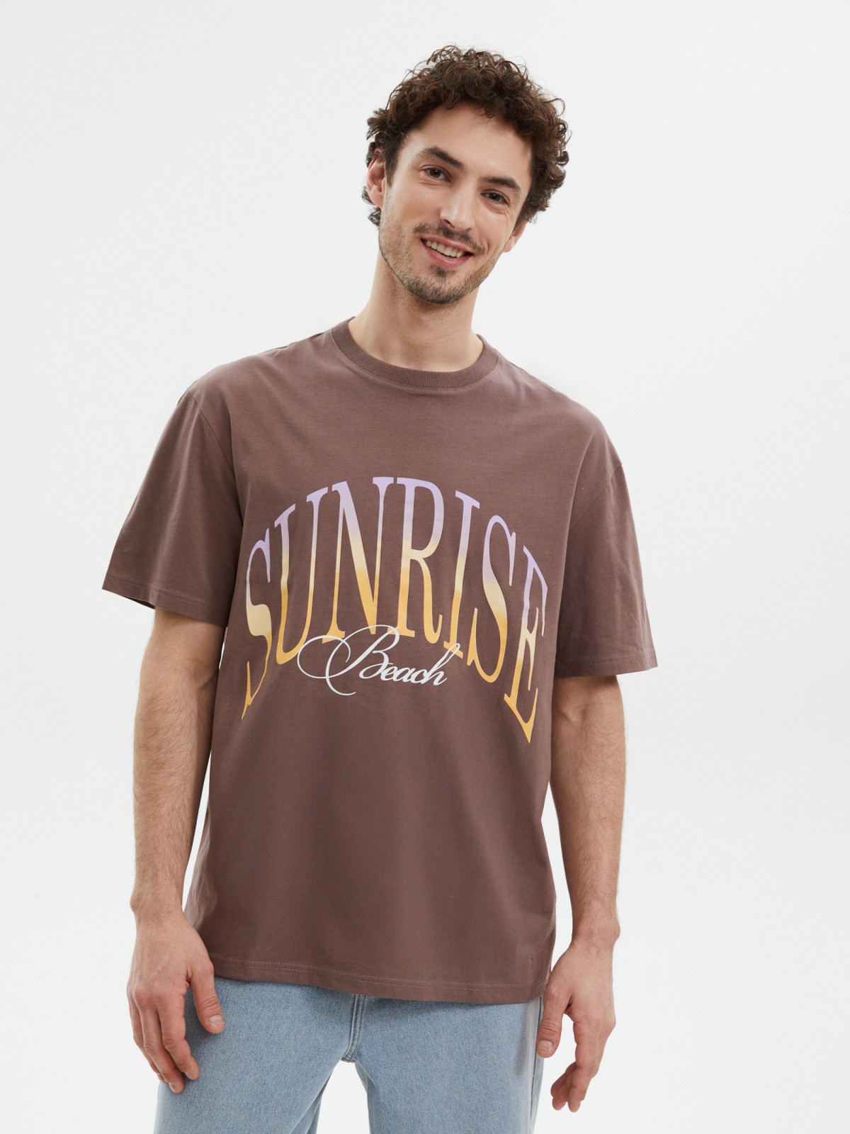 Футболка из хлопка с надписью