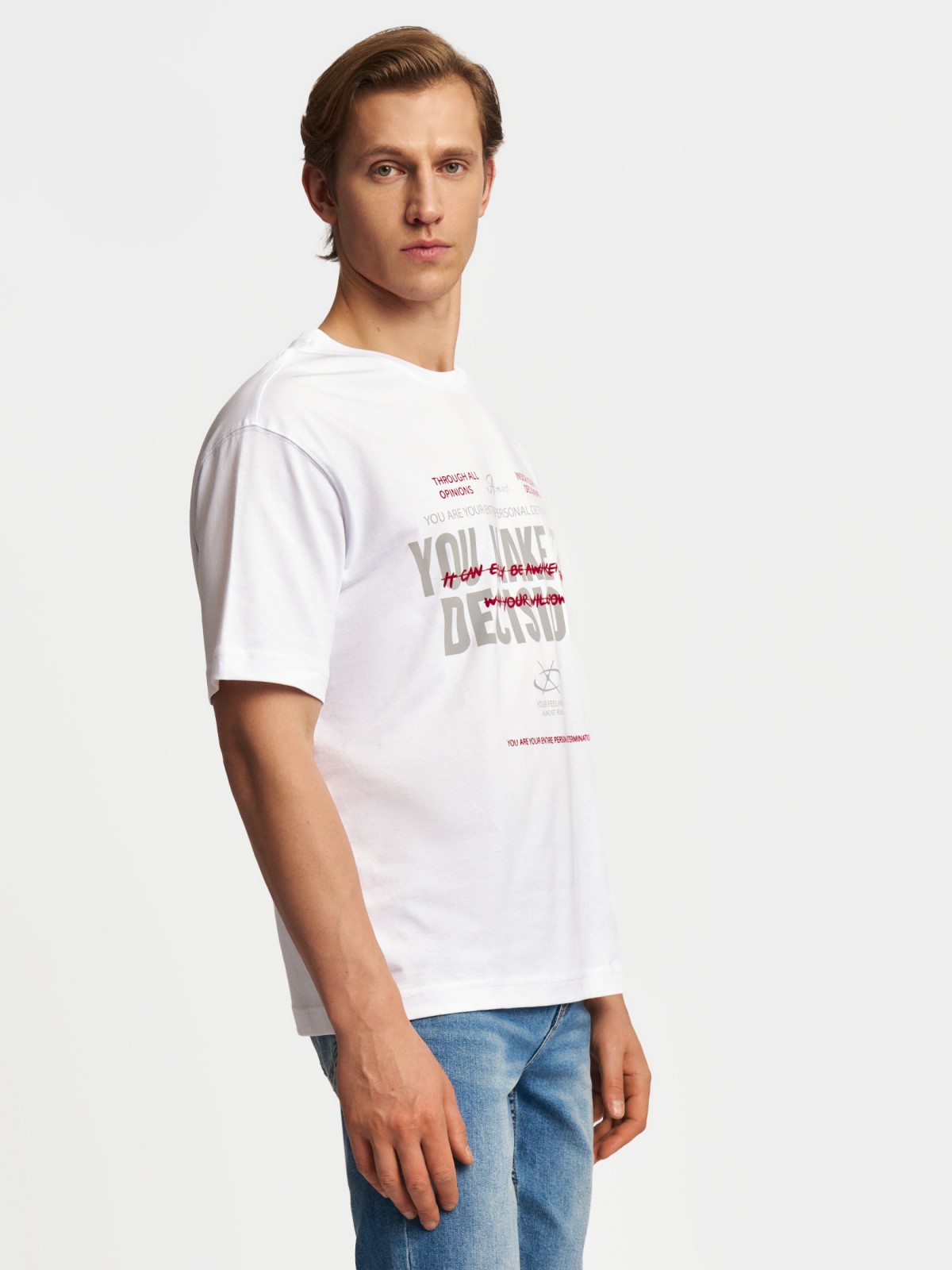 Футболка оверсайз из хлопка с принтом