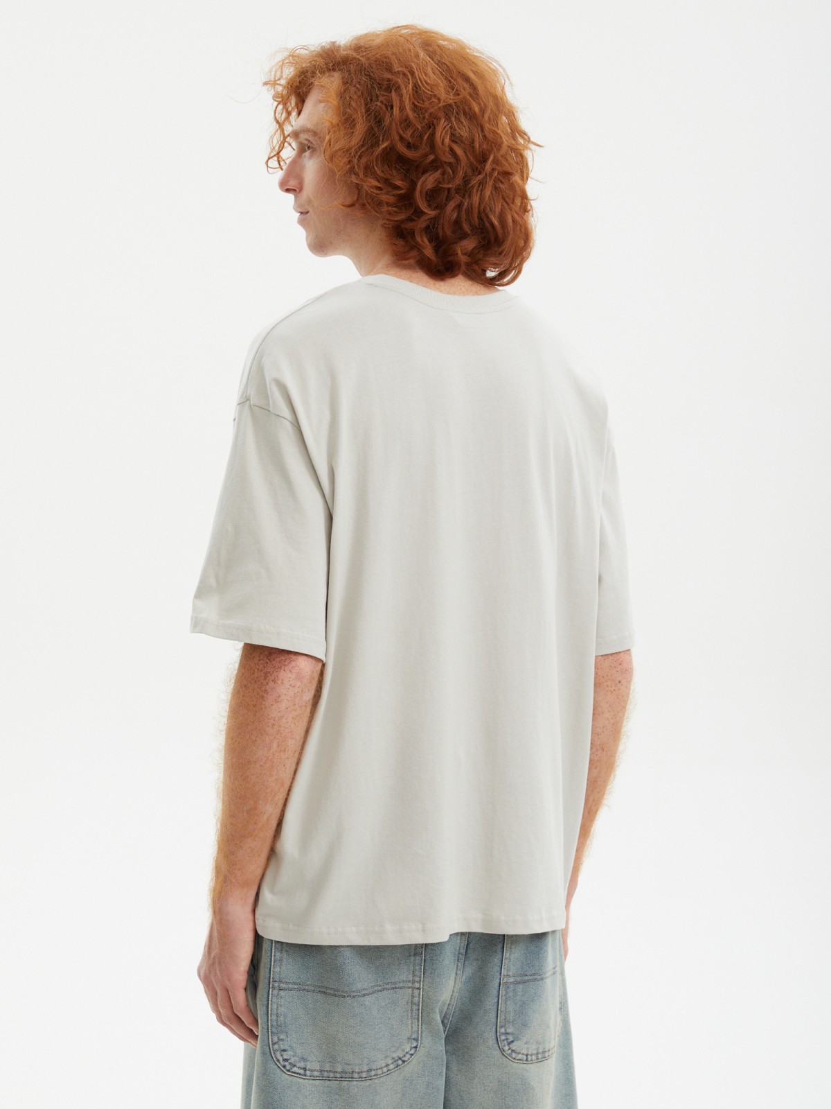 Футболка оверсайз из хлопка с граффити