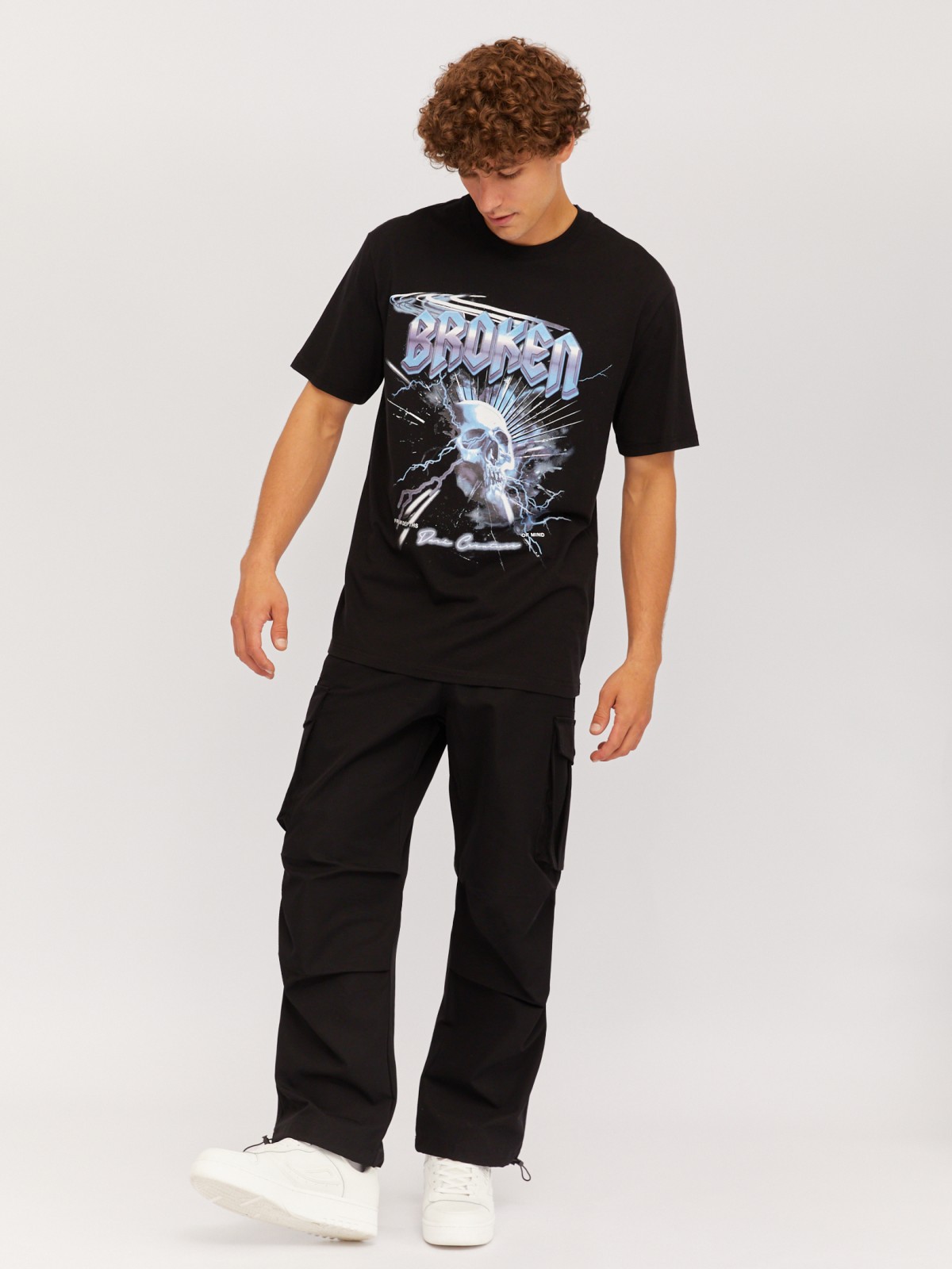 Футболка из хлопка с принтом