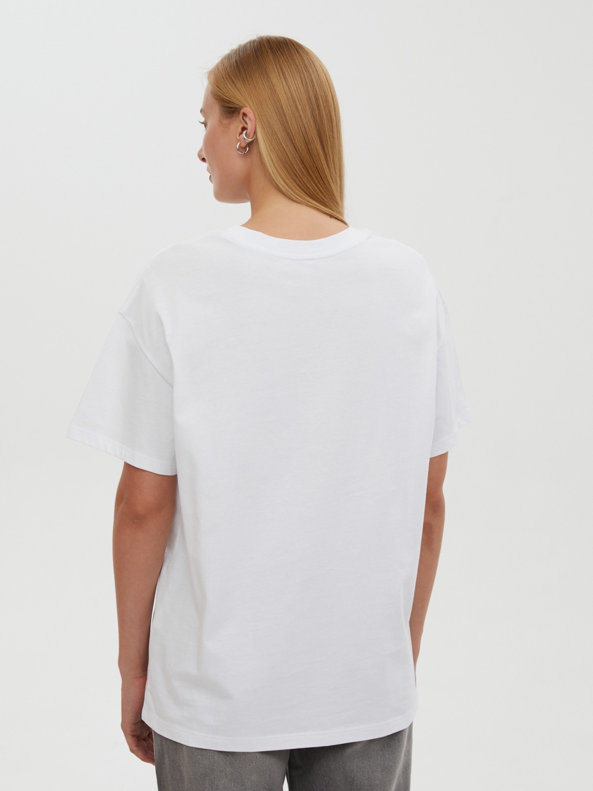 Футболка оверсайз из хлопка с принтом