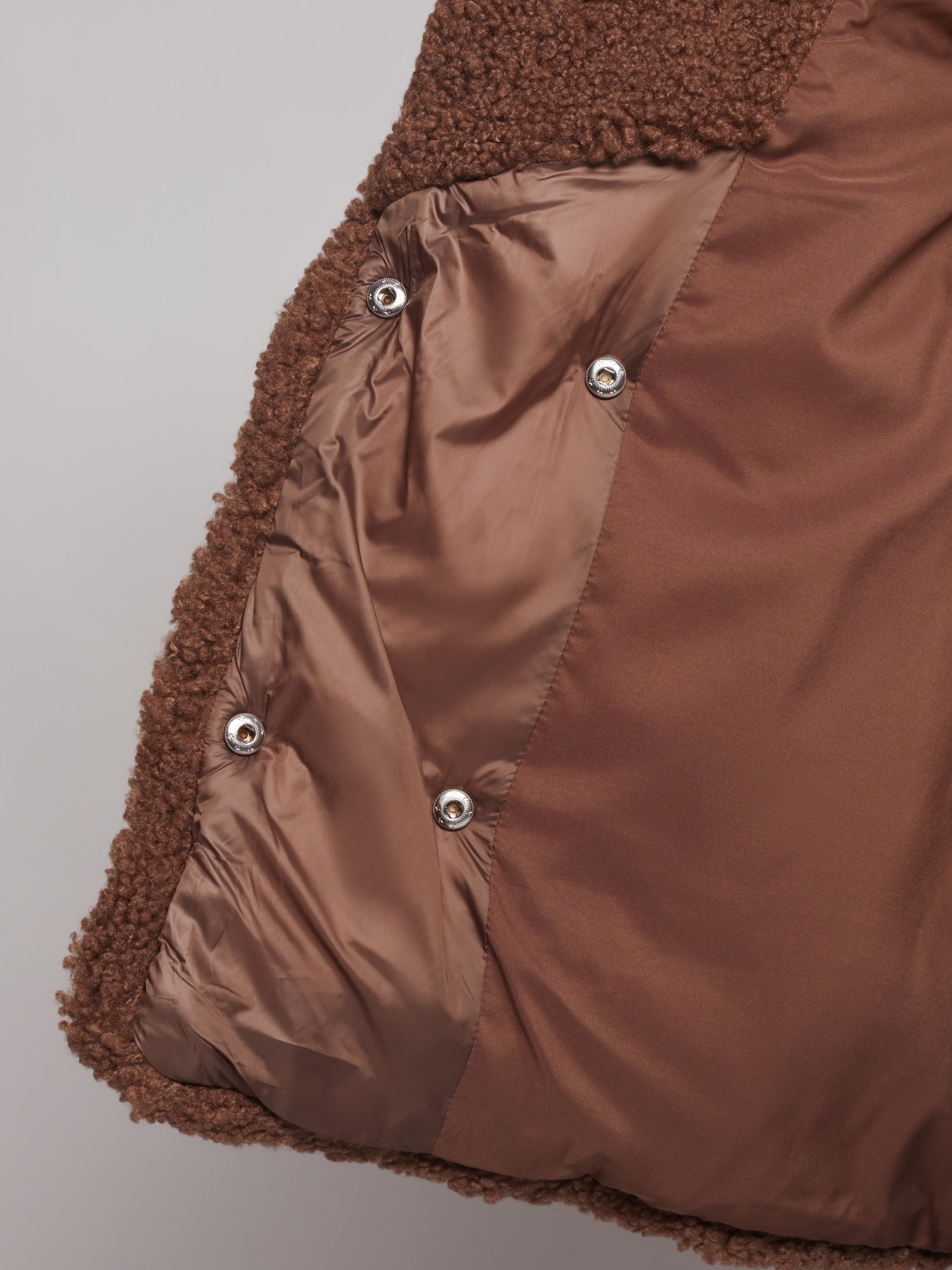 Куртка с отделкой из искусственного меха zolla 022335112304, цвет коричневый, размер XS - фото 5