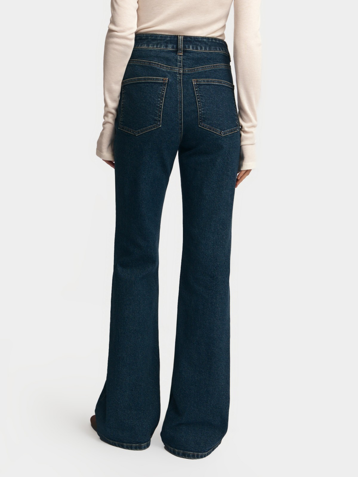 Джинсы силуэта Bootcut с высокой посадкой
