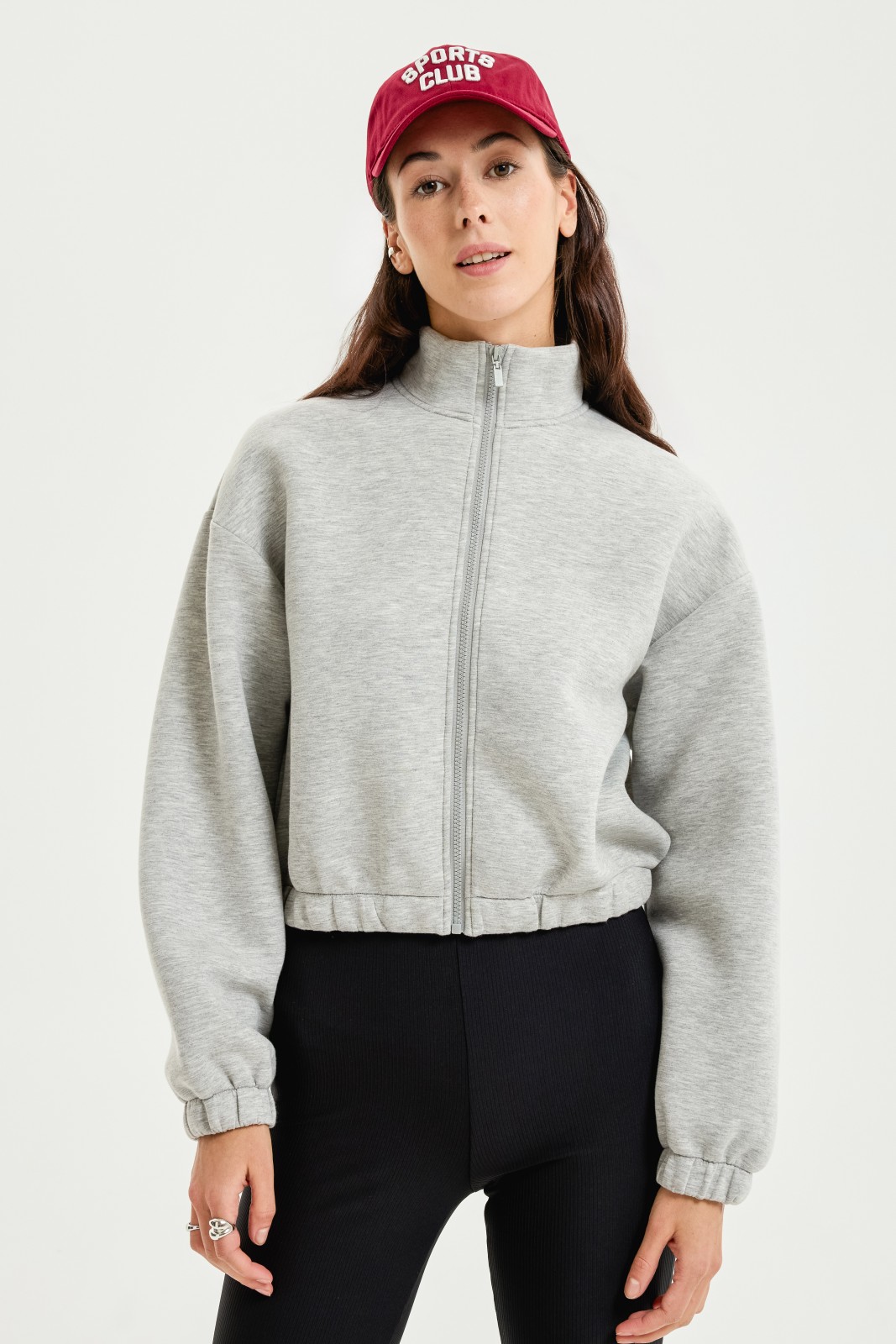 Трикотажная толстовка с воротником