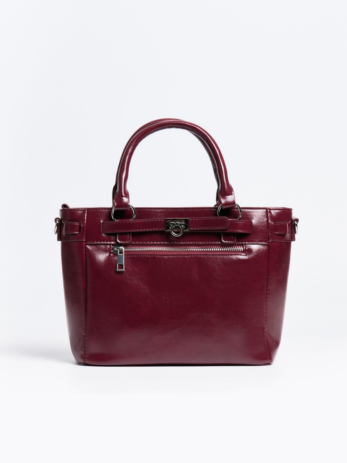 Сумка-тоут из экокожи на молнии