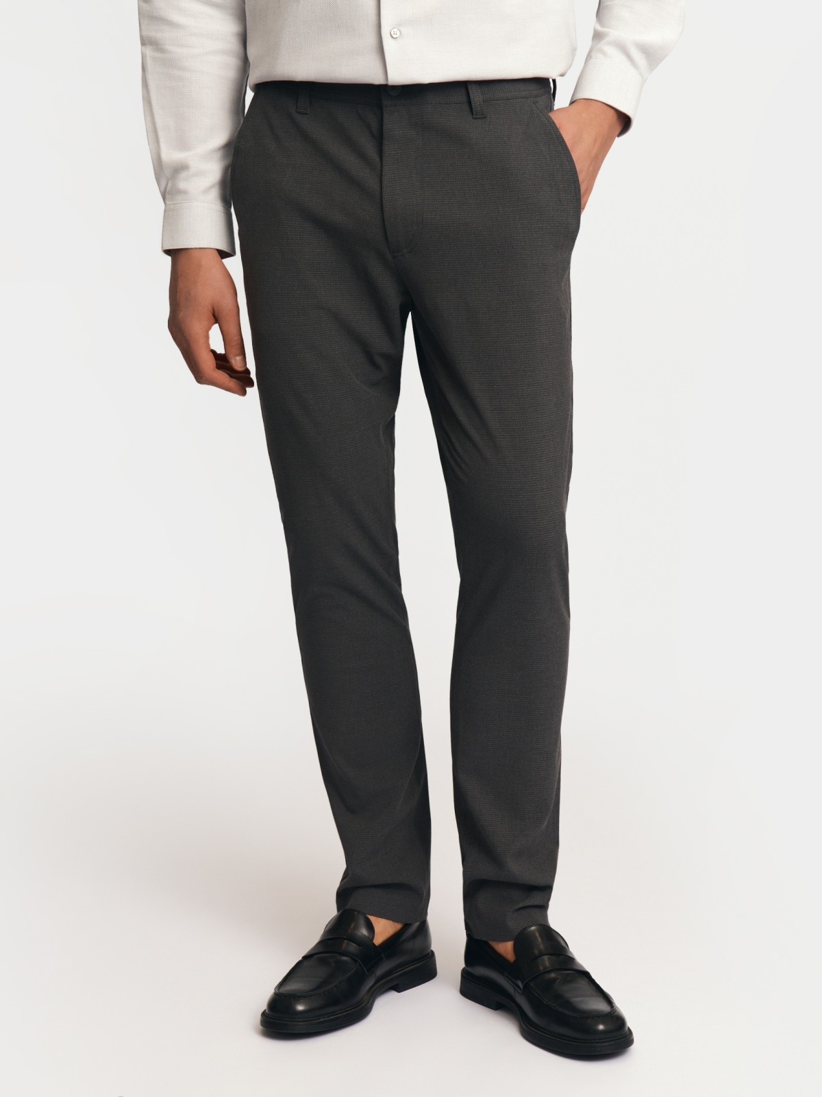 Брюки силуэта Slim в клетку