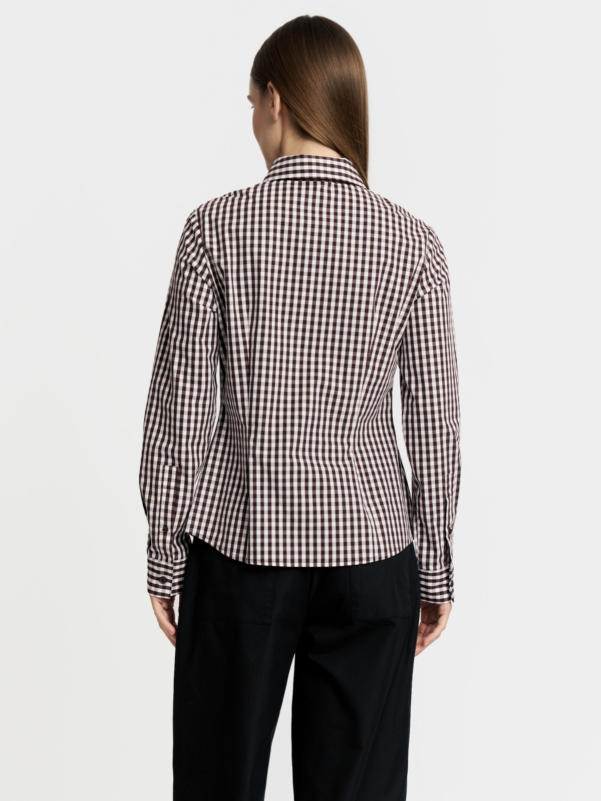 Рубашка из хлопка с акцентом на талии