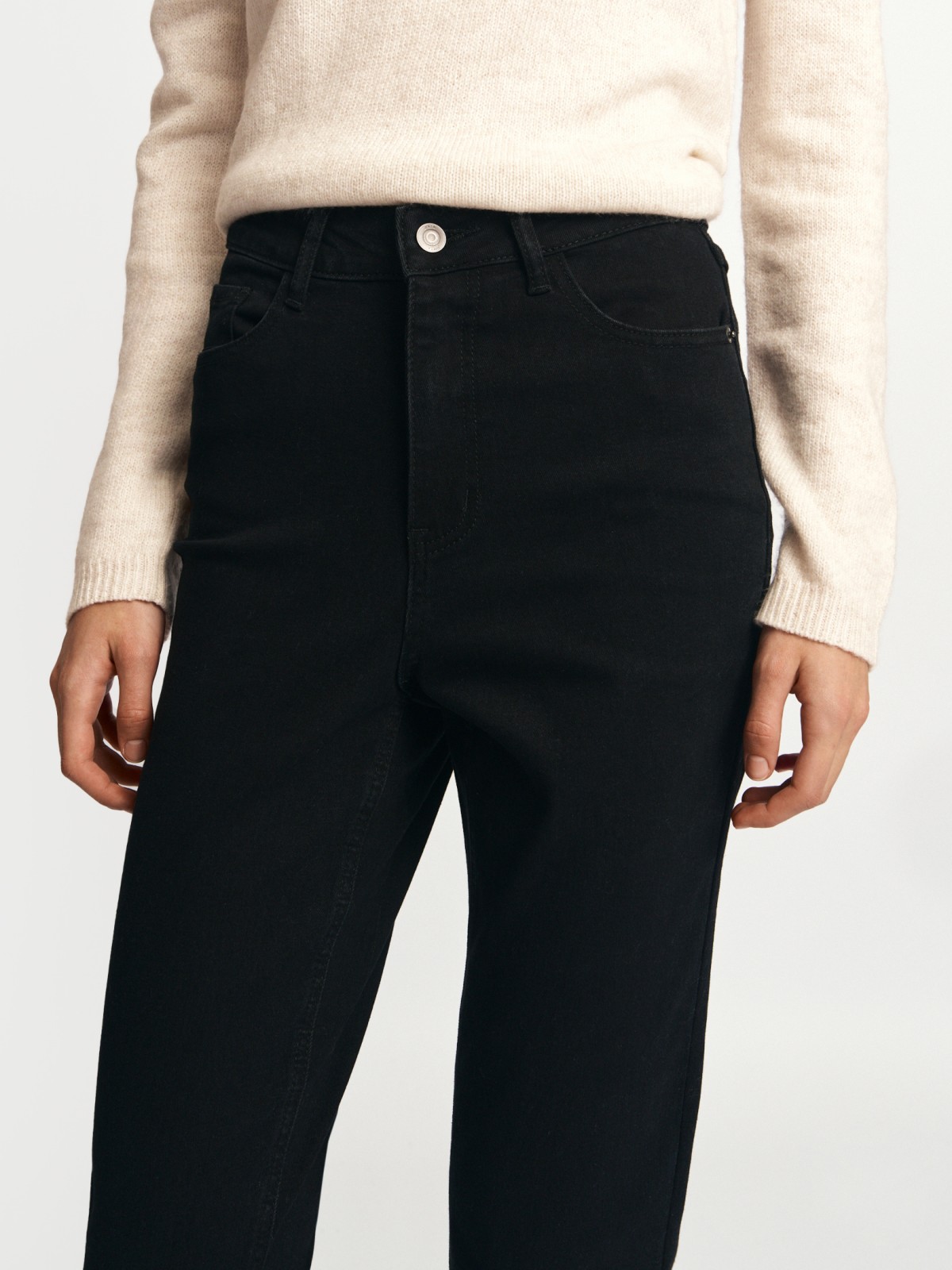 Джинсы силуэта Slim с высокой посадкой