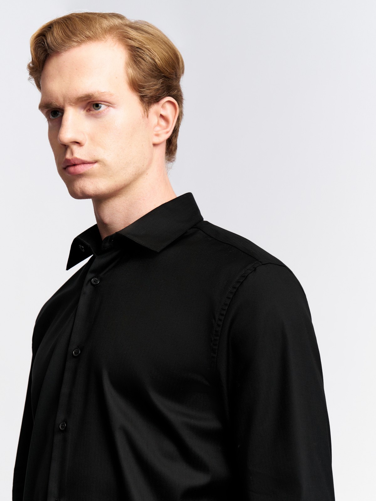 Офисная рубашка с длинным рукавом