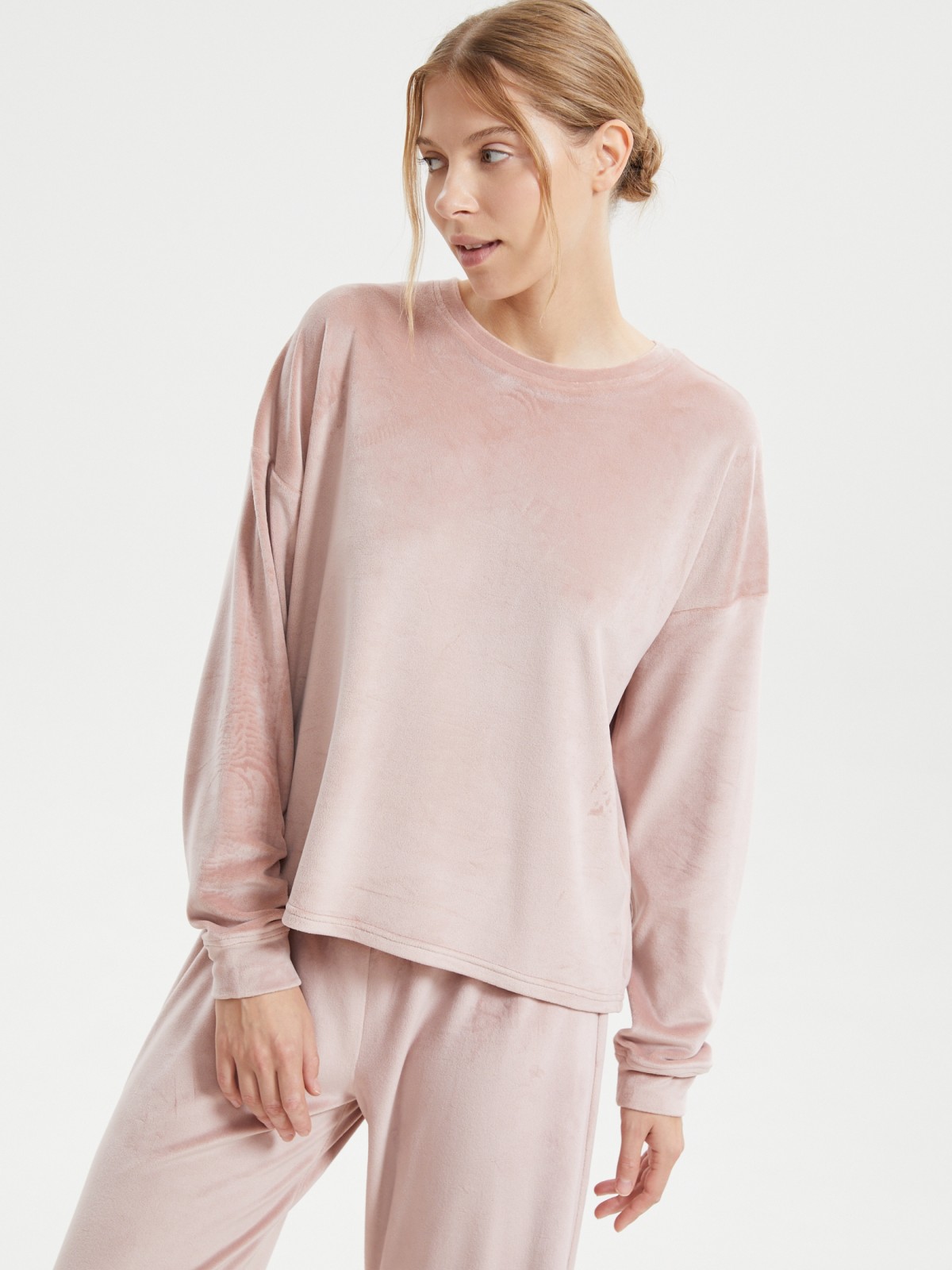 Джемпер-свитшот из велюра