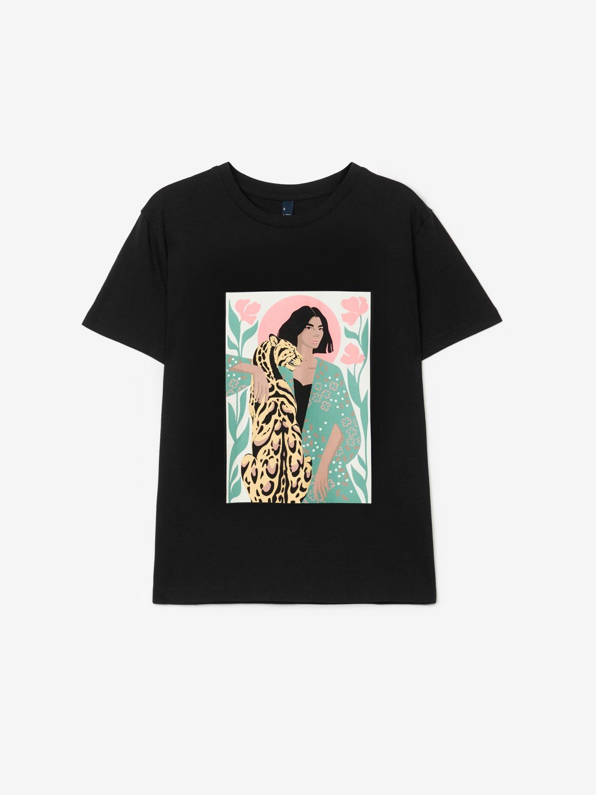 Футболка оверсайз из хлопка с принтом