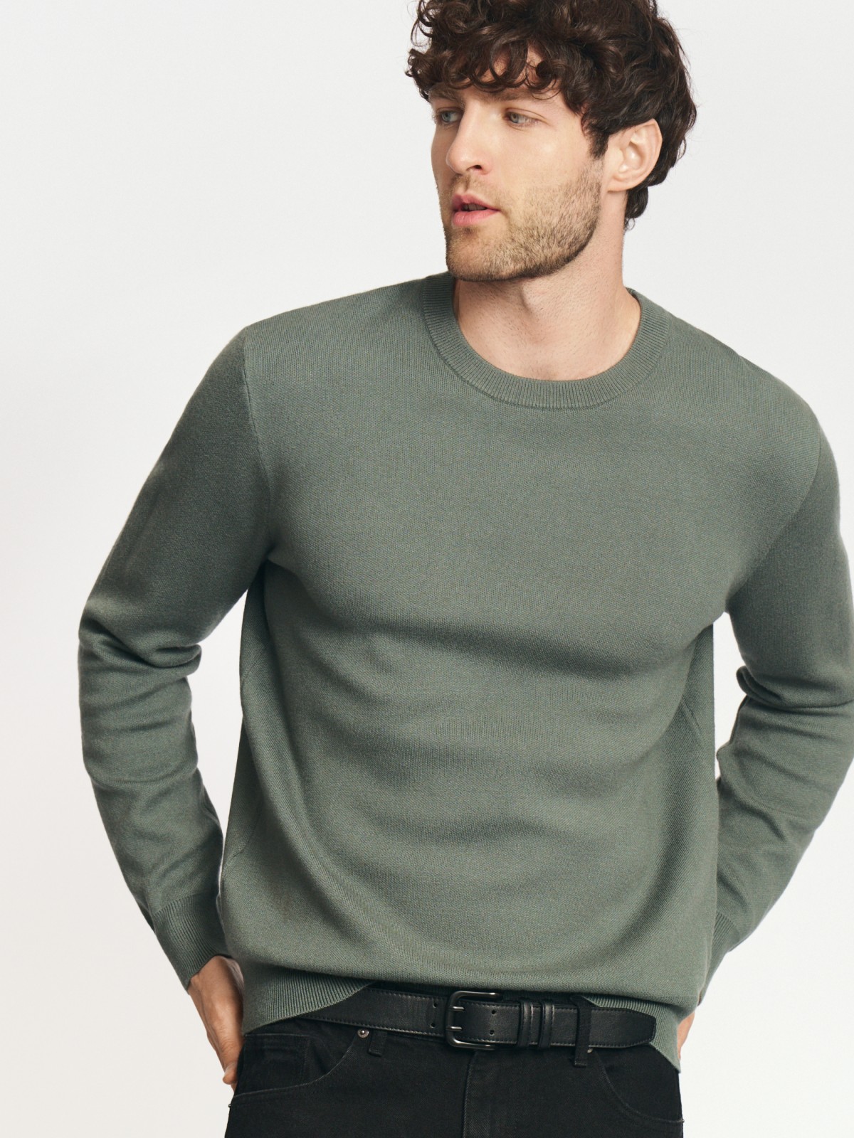 Трикотажный джемпер с длинным рукавом