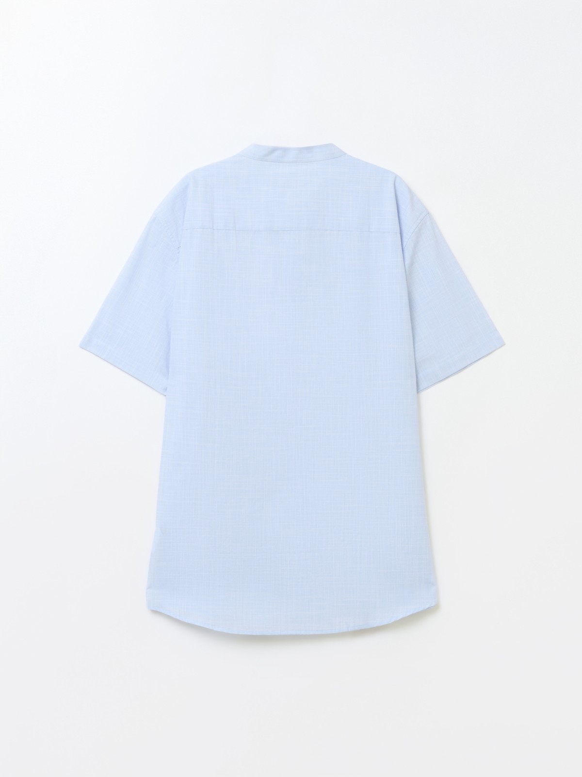 Рубашка с коротким рукавом и воротником-стойкой