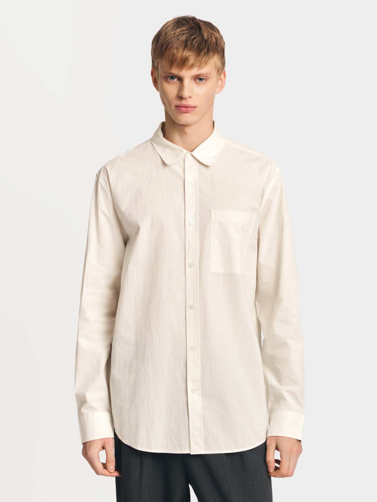 Рубашка в полоску из хлопка