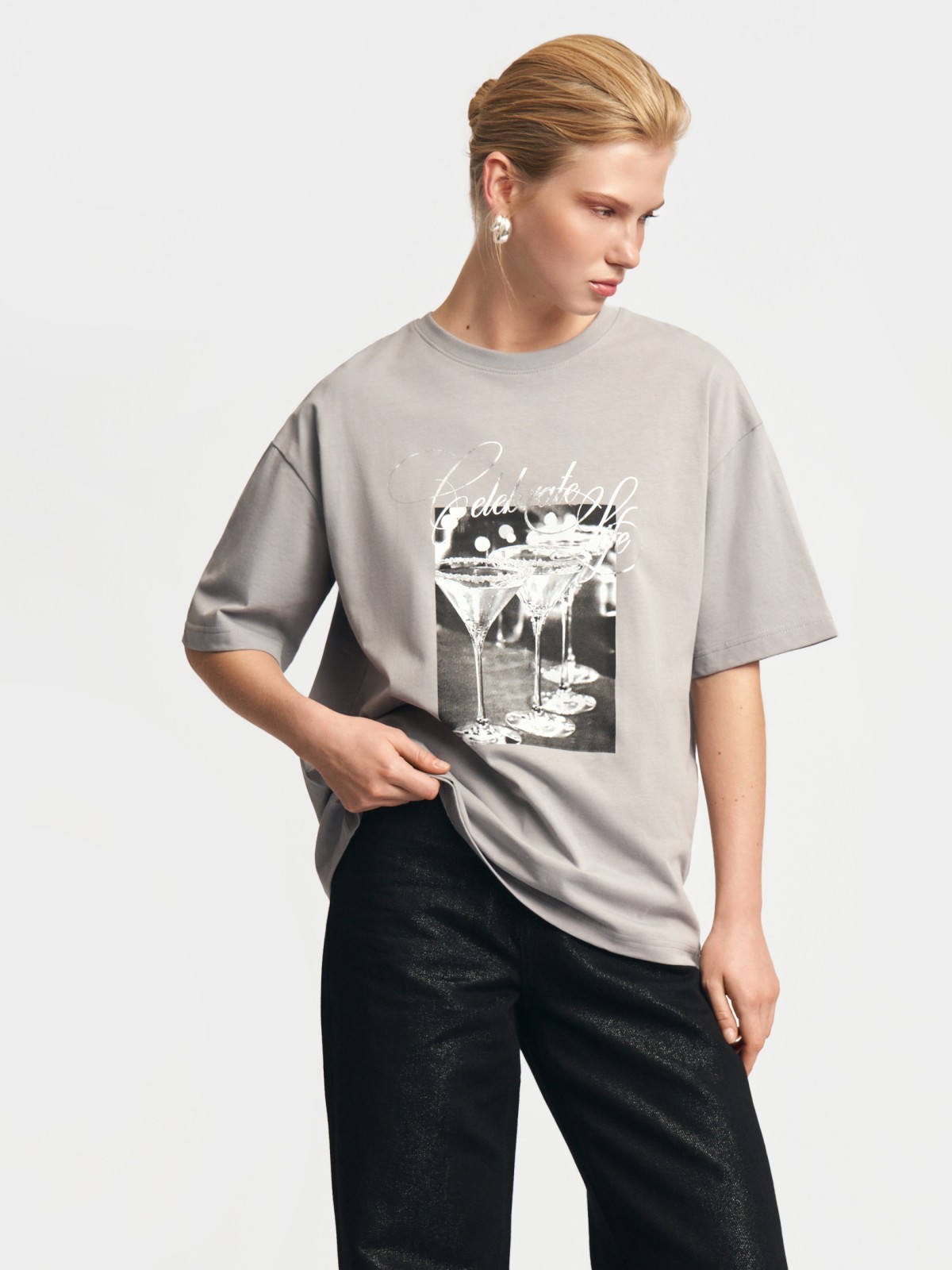 Футболка из хлопка с принтом