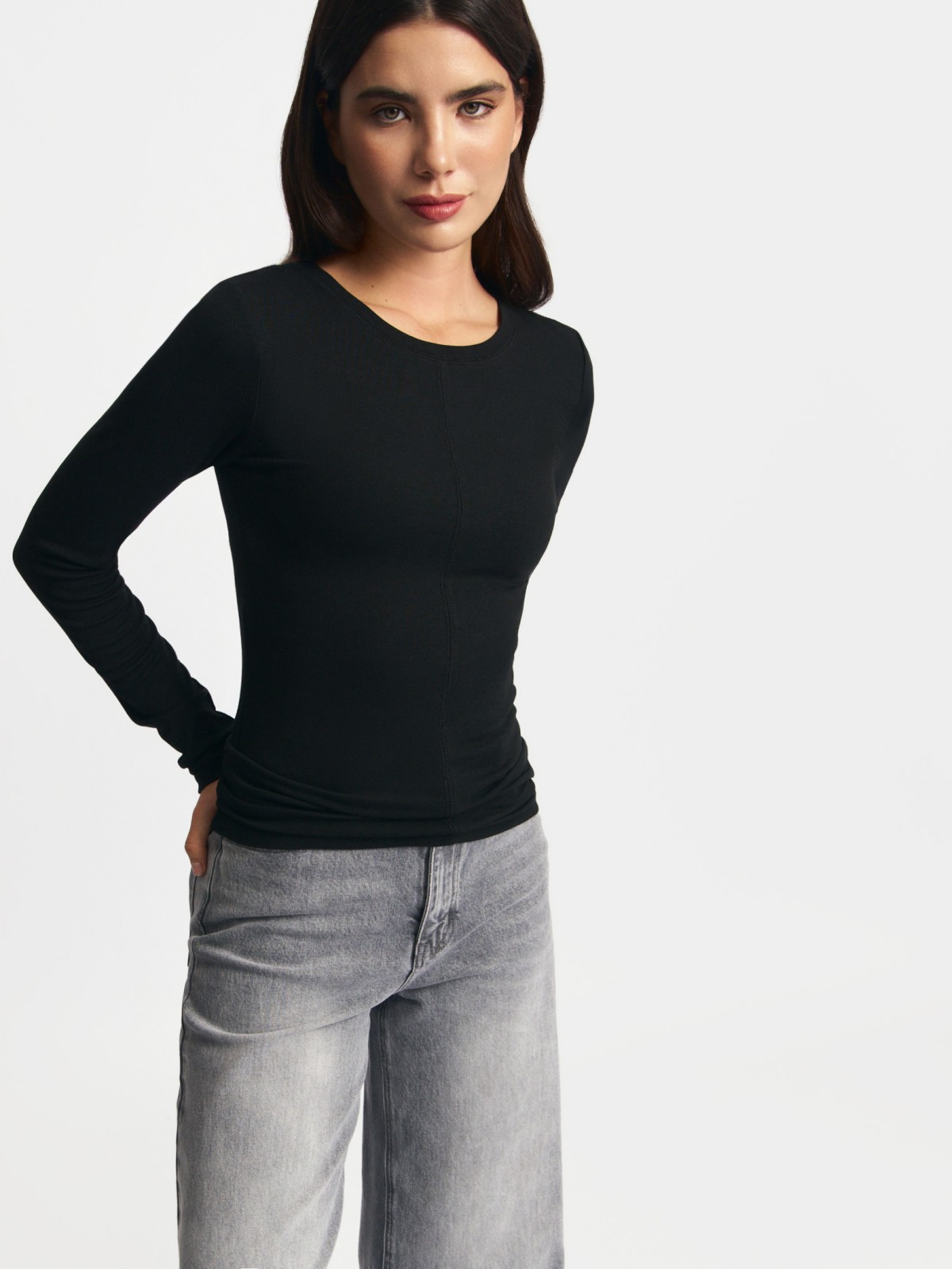 Трикотажный лонгслив из вискозы