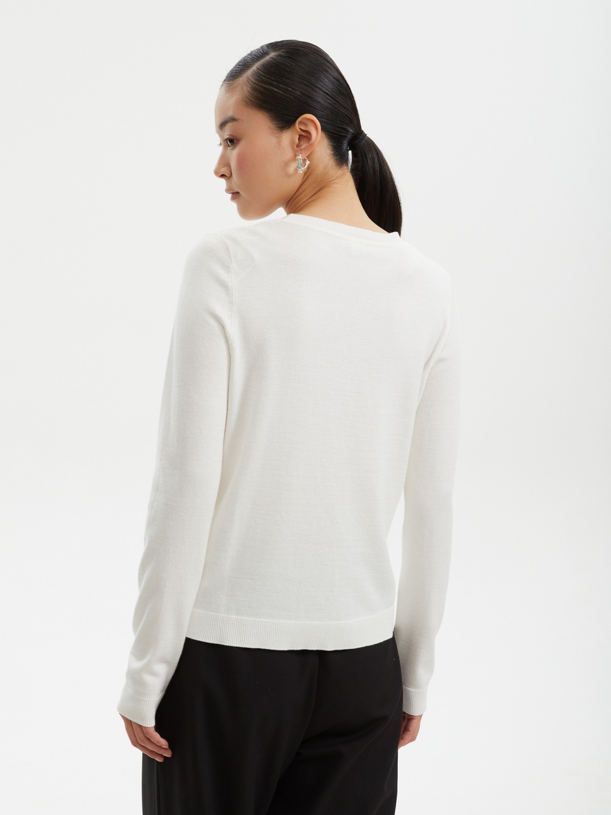 Трикотажный джемпер с длинным рукавом