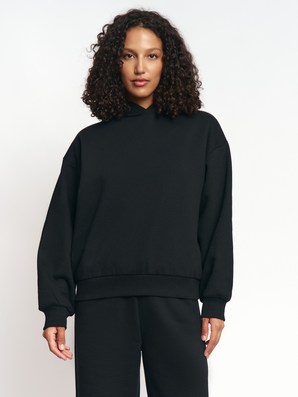 Утеплённый худи с начёсом и капюшоном