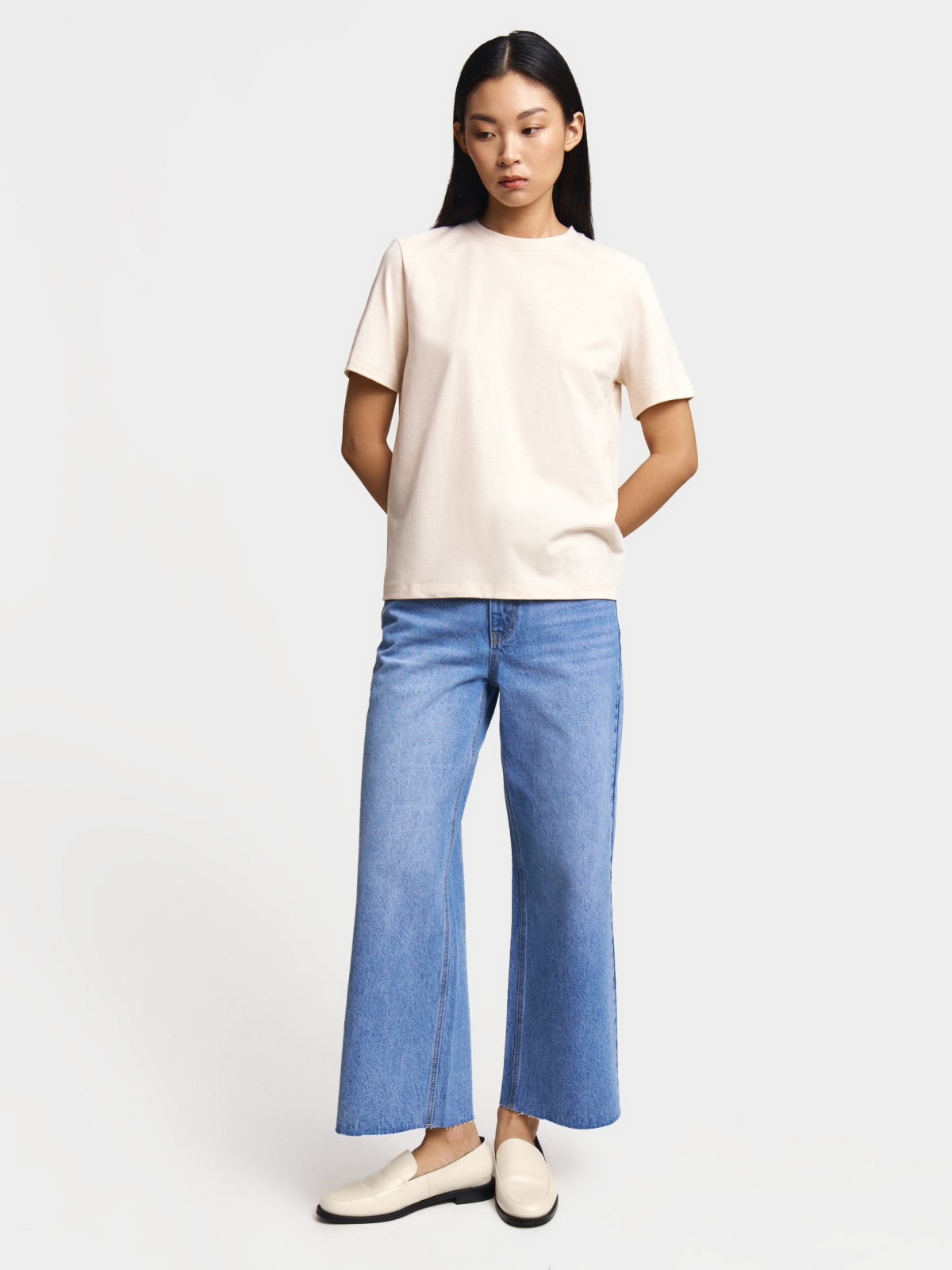 Футболка из хлопка однотонная