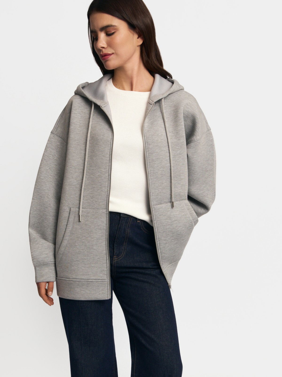 Толстовка на молнии с капюшоном