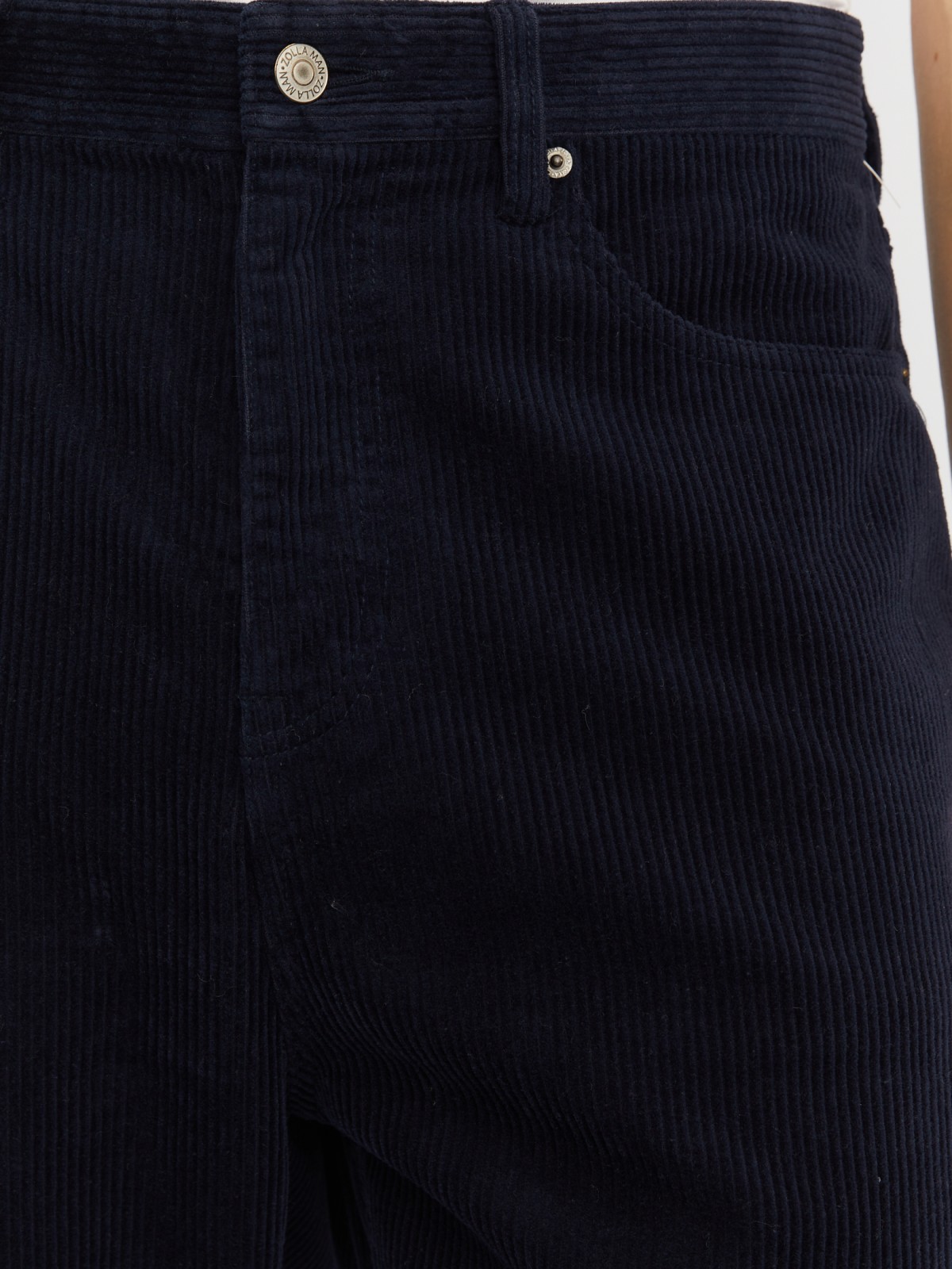 Вельветовые брюки фасона Carrot из хлопка zolla 213427372011, цвет синий, размер 30 - фото 3