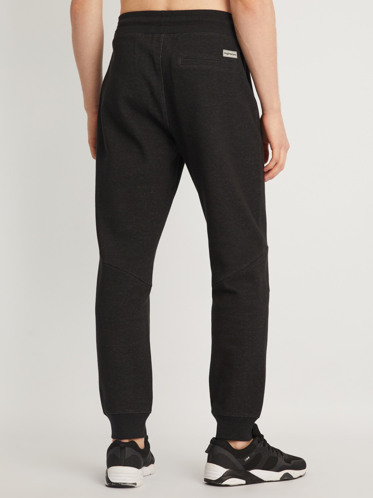 Трикотажные брюки-джоггеры в спортивном стиле zolla 014127679013, цвет черный, размер S - фото 5