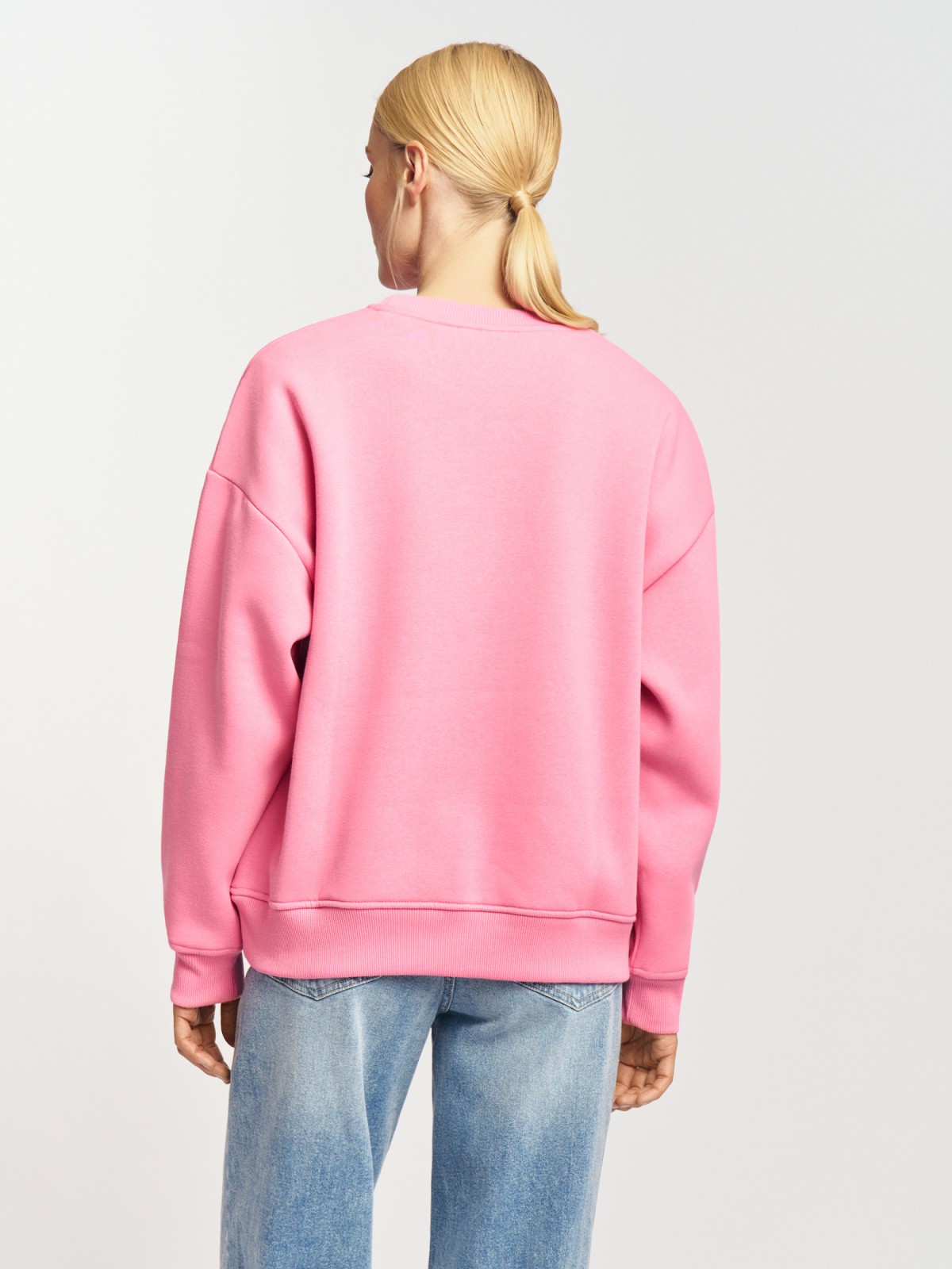 Тёплый трикотажный свитшот с начёсом