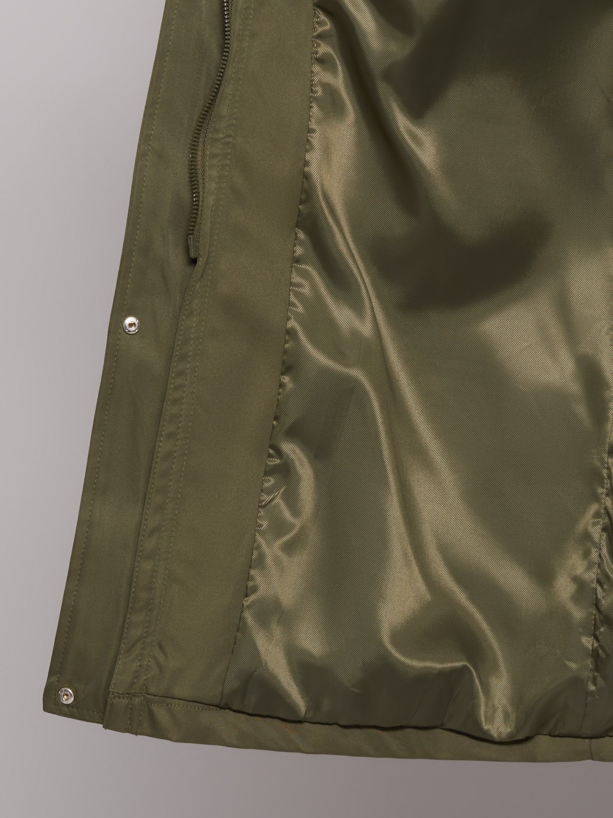 Куртка-парка с капюшоном zolla 022215739044, цвет хаки, размер XS - фото 3