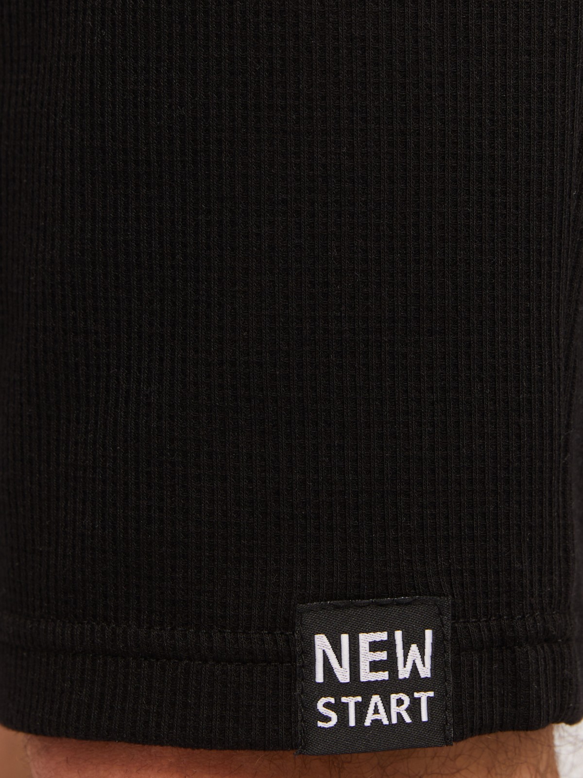 Трикотажные шорты на резинке zolla 014257J59021, цвет черный, размер S - фото 5