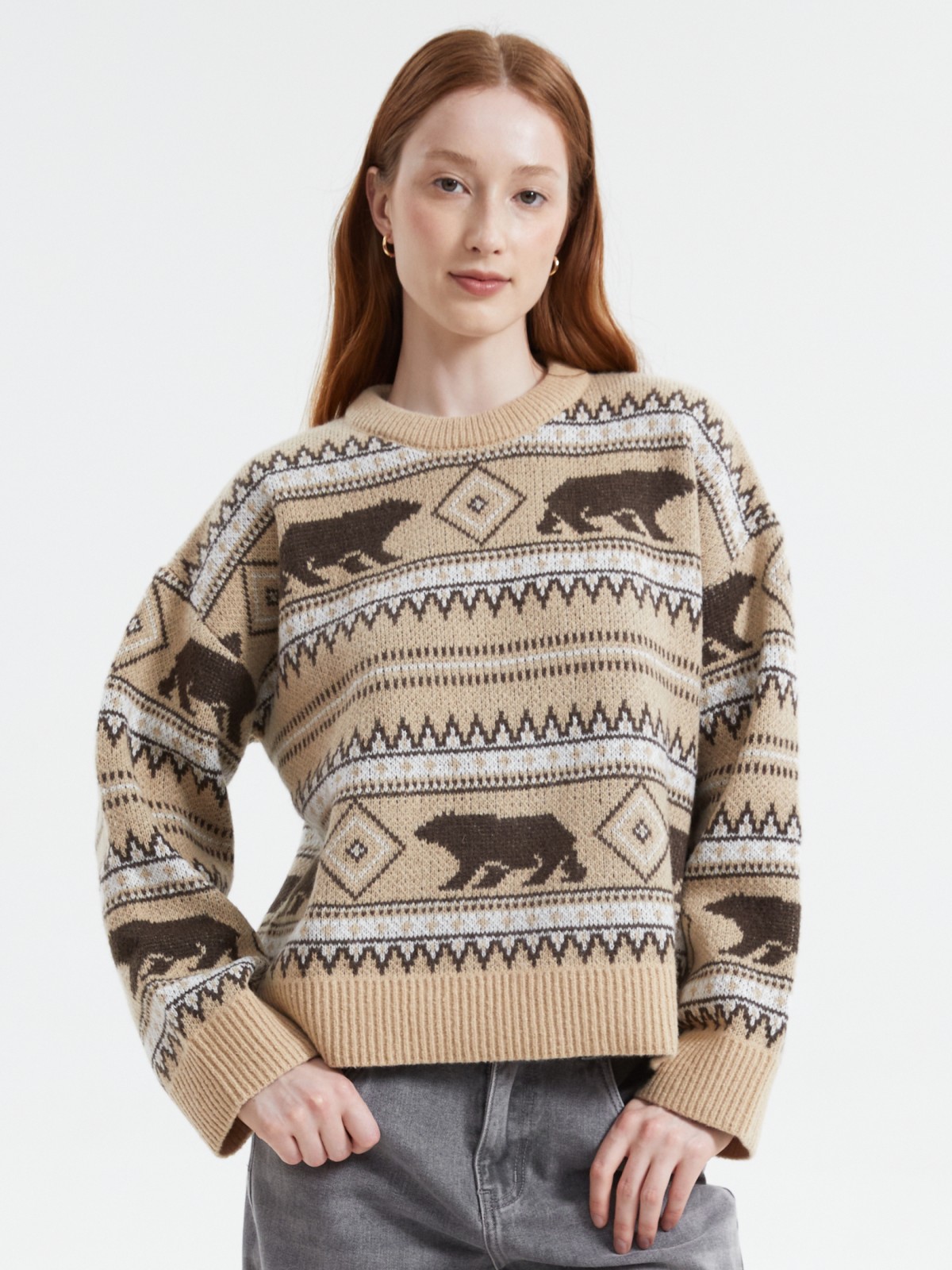 Вязаный джемпер с узором