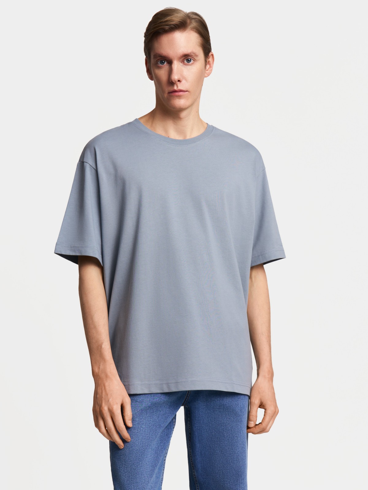 Футболка оверсайз из хлопка с коротким рукавом