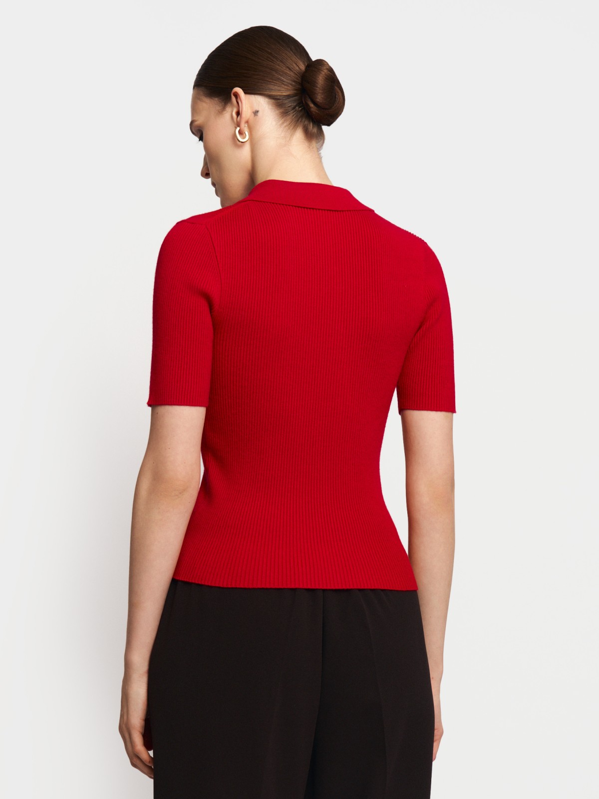 Джемпер поло с коротким рукавом