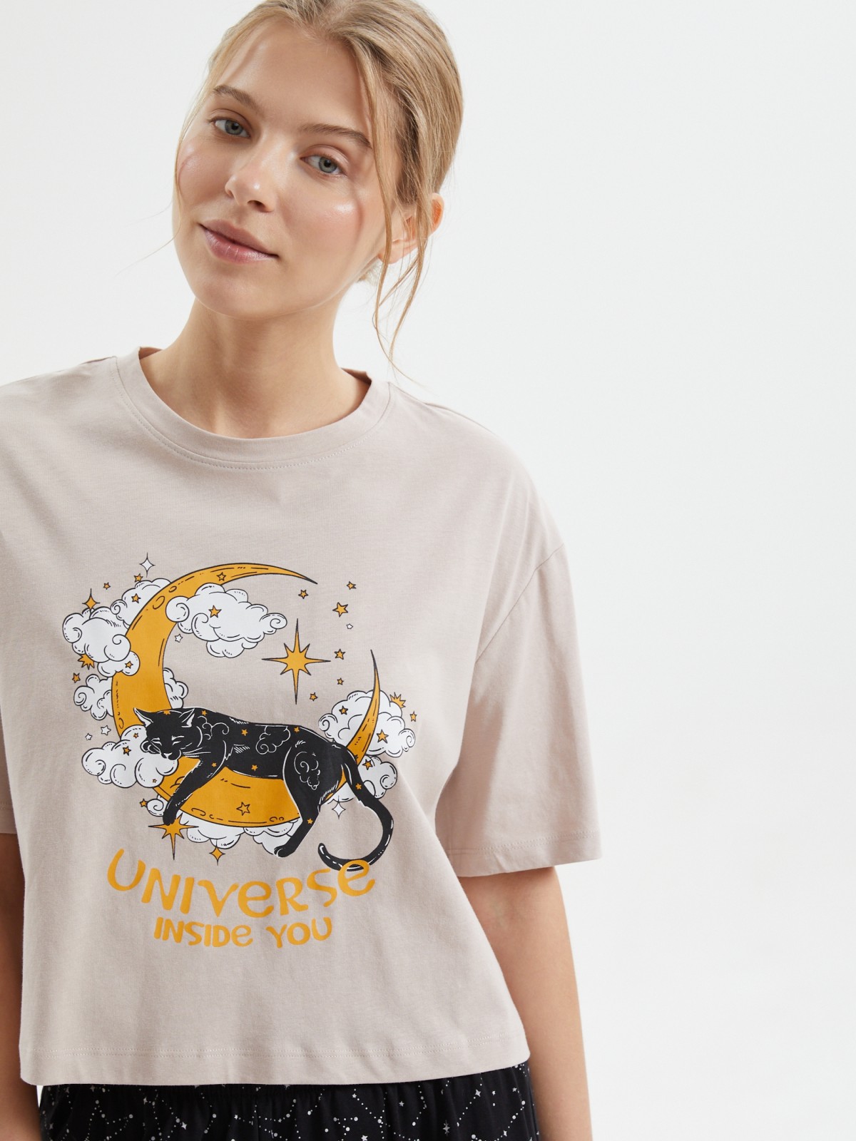 Футболка из хлопка с принтом