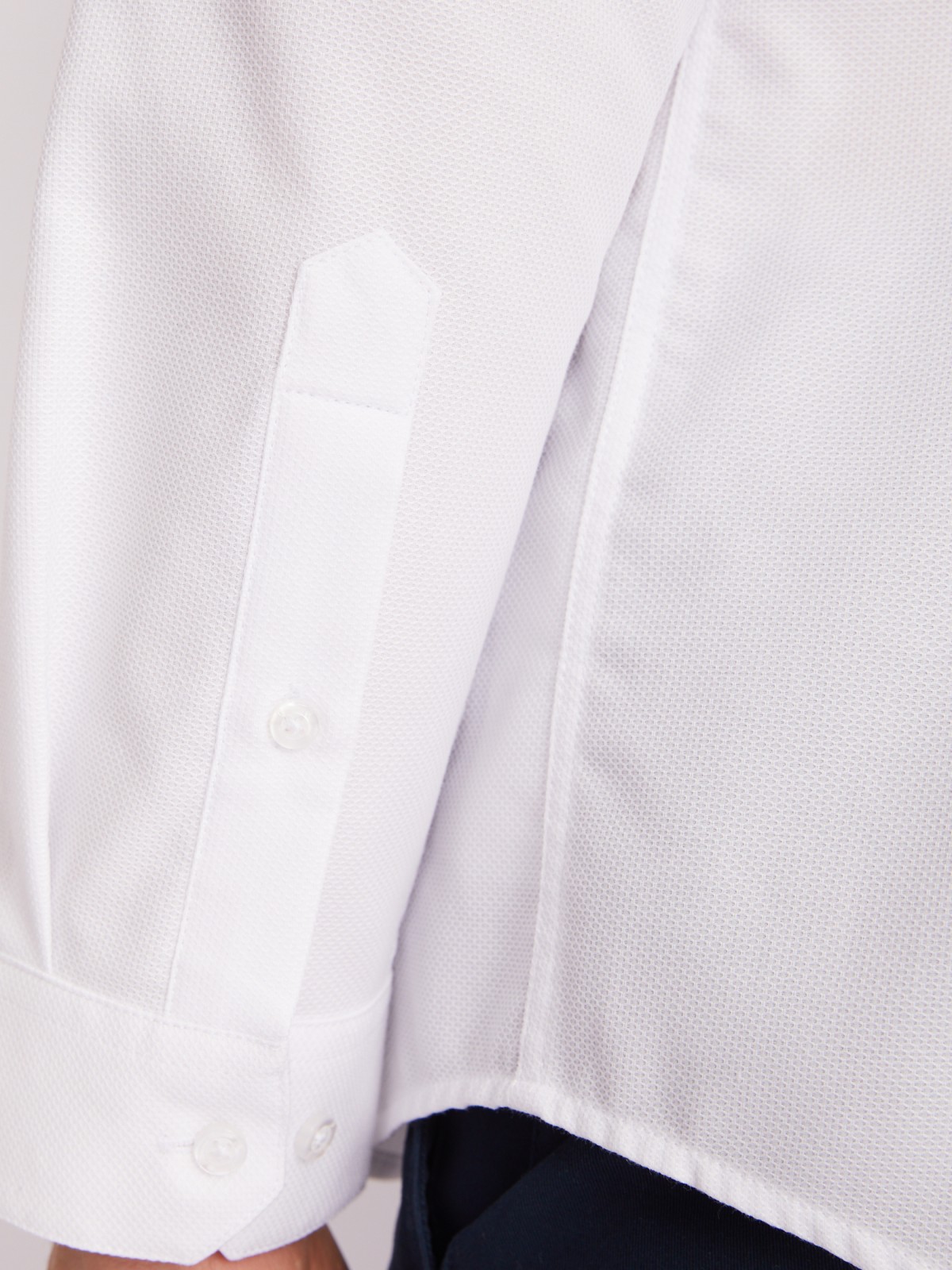 Офисная рубашка с воротником-стойкой и длинным рукавом zolla 013312159023, цвет белый, размер M - фото 6