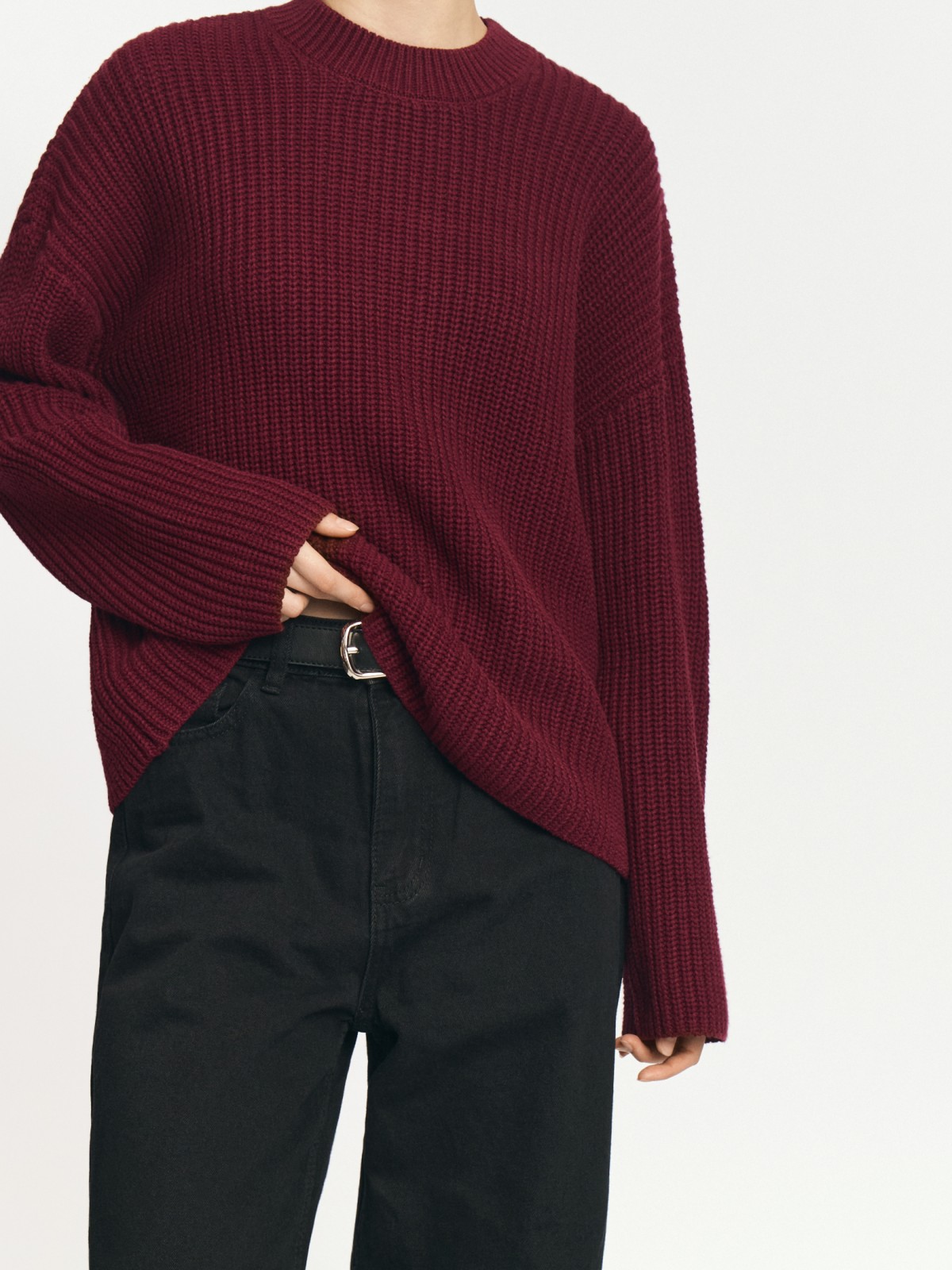 Вязаный джемпер с длинным рукавом