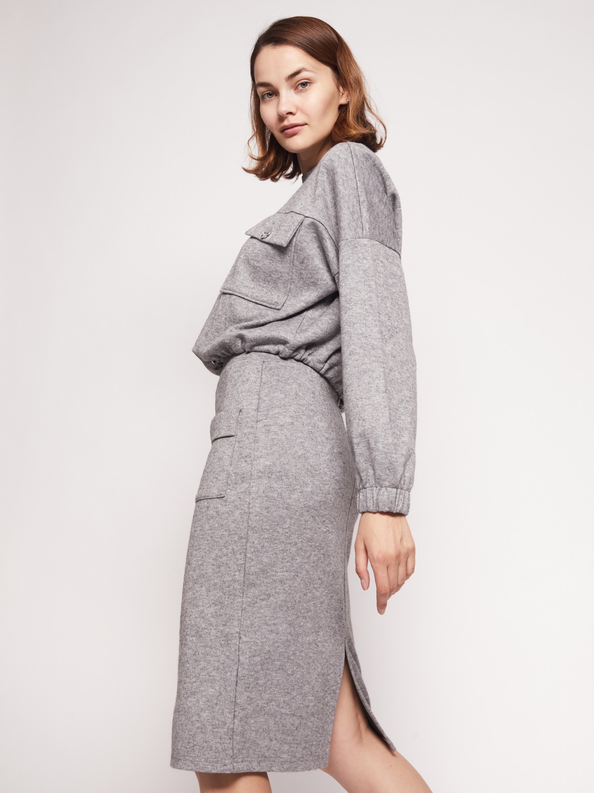 Трикотажная юбка-карандаш