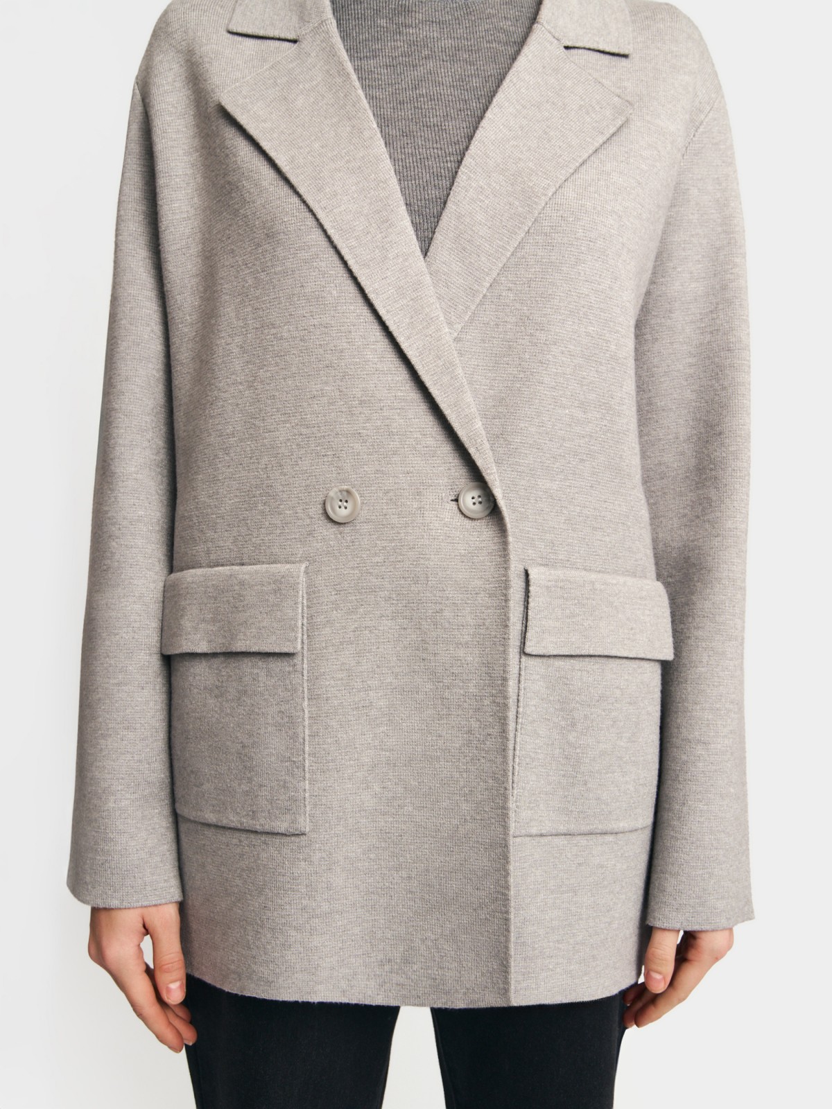 Трикотажный кардиган-жакет