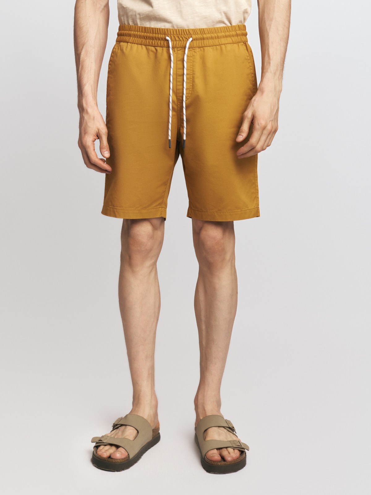 Удлинённые шорты на резинке из хлопка