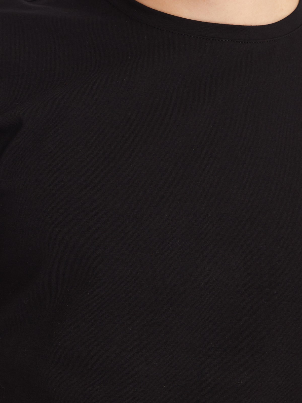 Футболка из хлопкового трикотажа с коротким рукавом