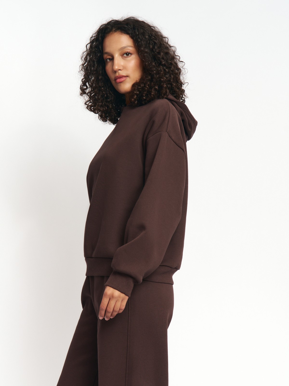 Утеплённый худи с начёсом и капюшоном